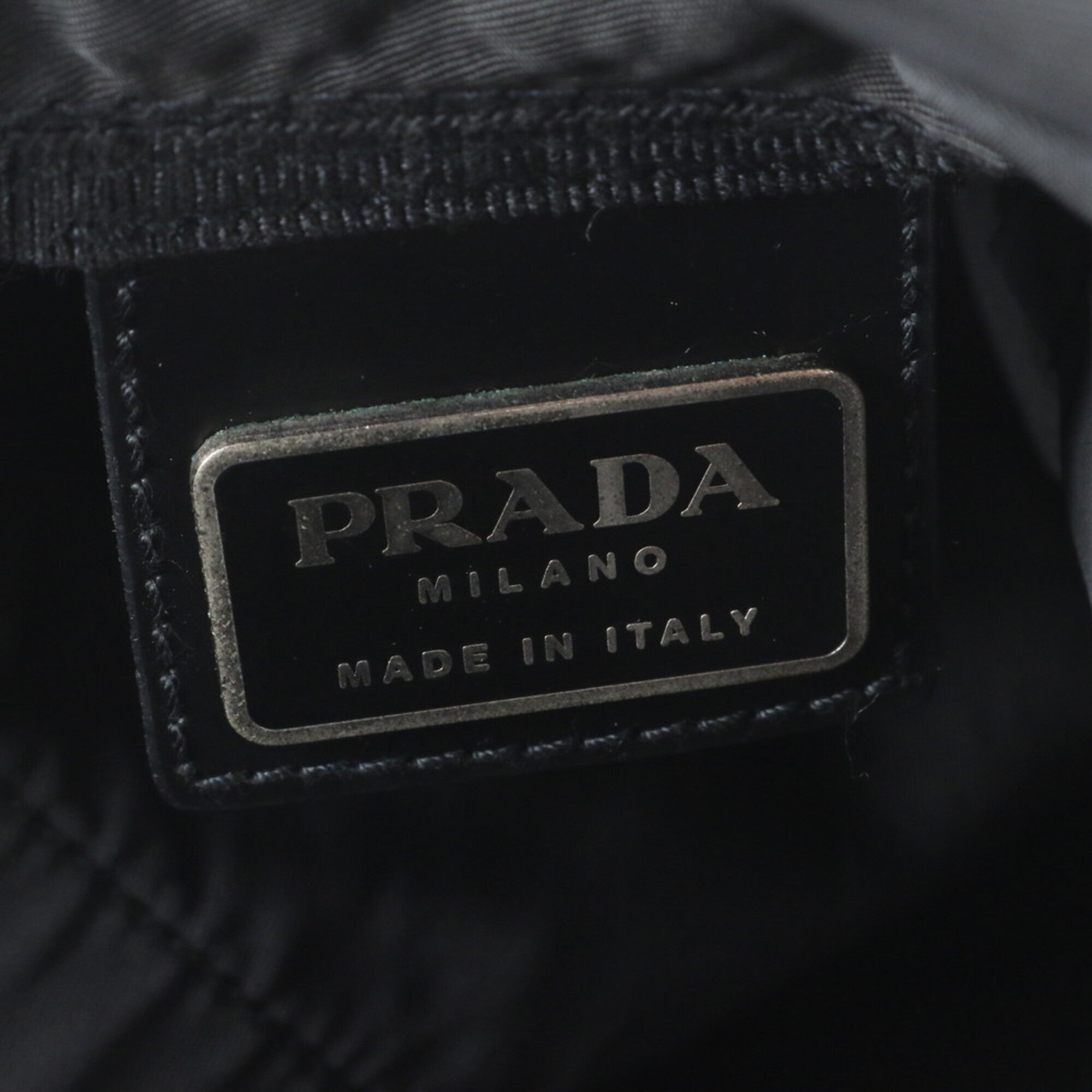 Prada Black Leather Nylon Boston Bag Shoulder Bag (Pre-Owned)