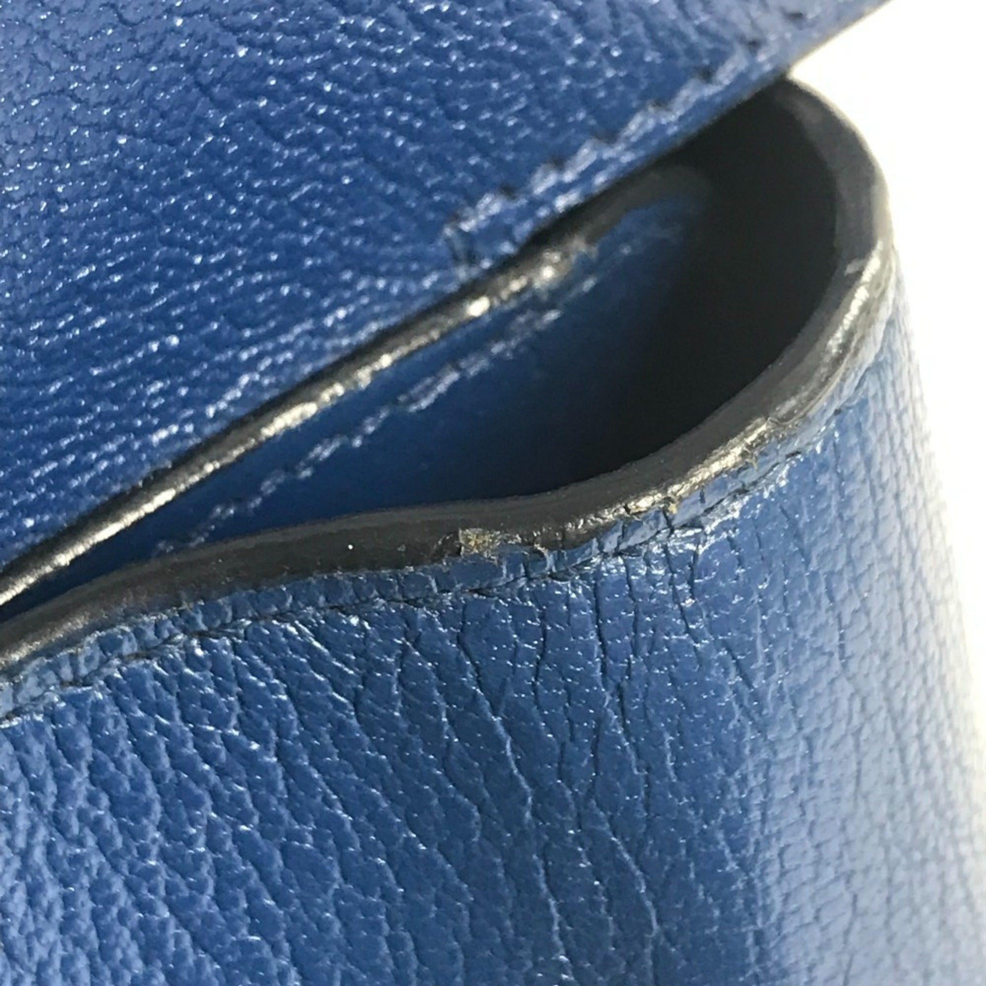 Hermes Blue Epsom Leather Pochette Shoulder Bag (Pre-Owned)