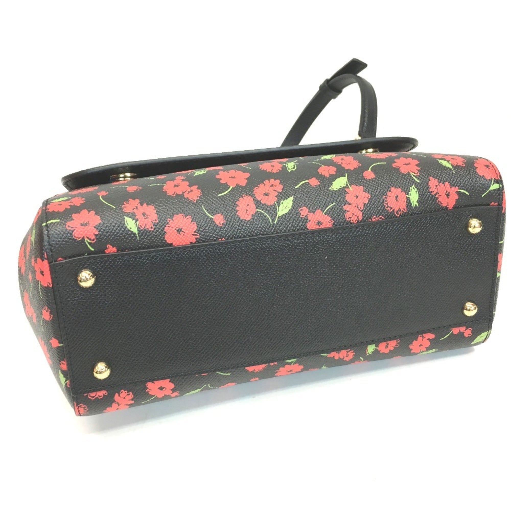 Dolce & Gabbana Black Green Red Color Leather Handbag Shoulder Bag (Pre-Owned)