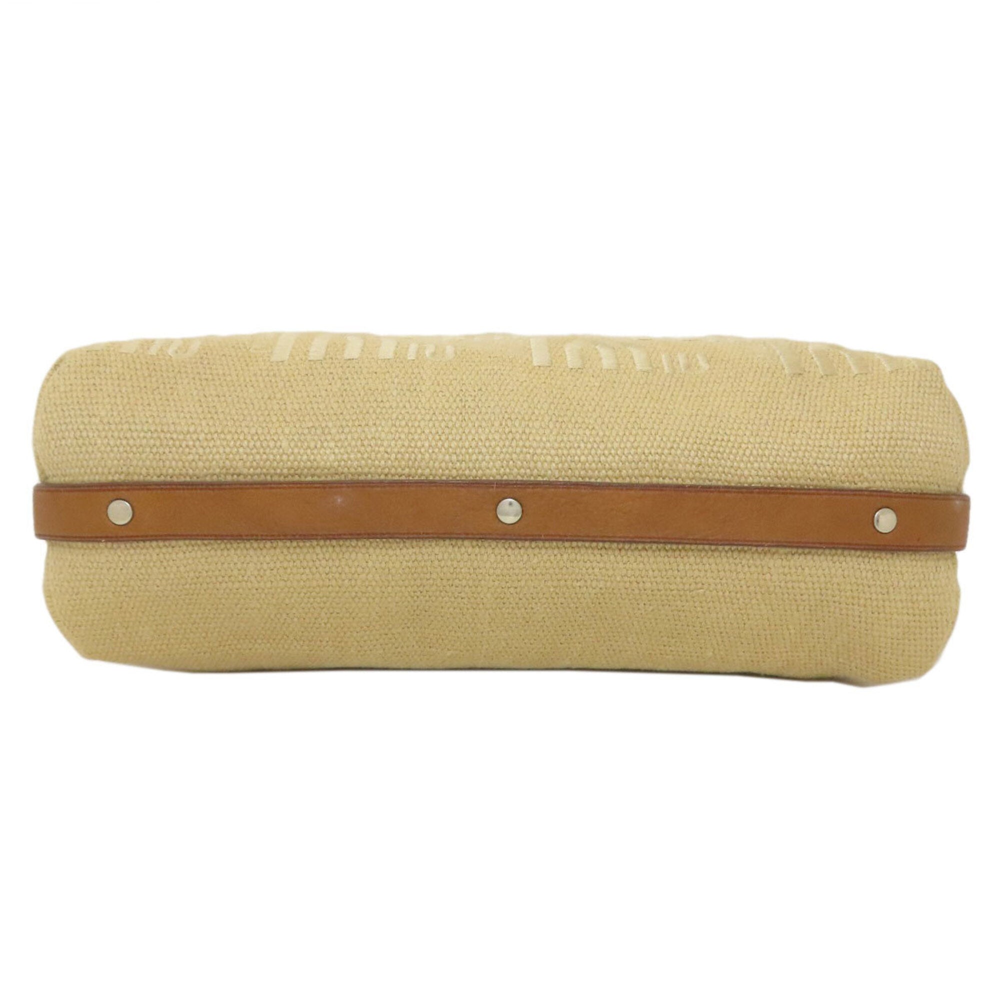 Miu Miu Brown Canvas Shoulder Bag (Pre-Owned)