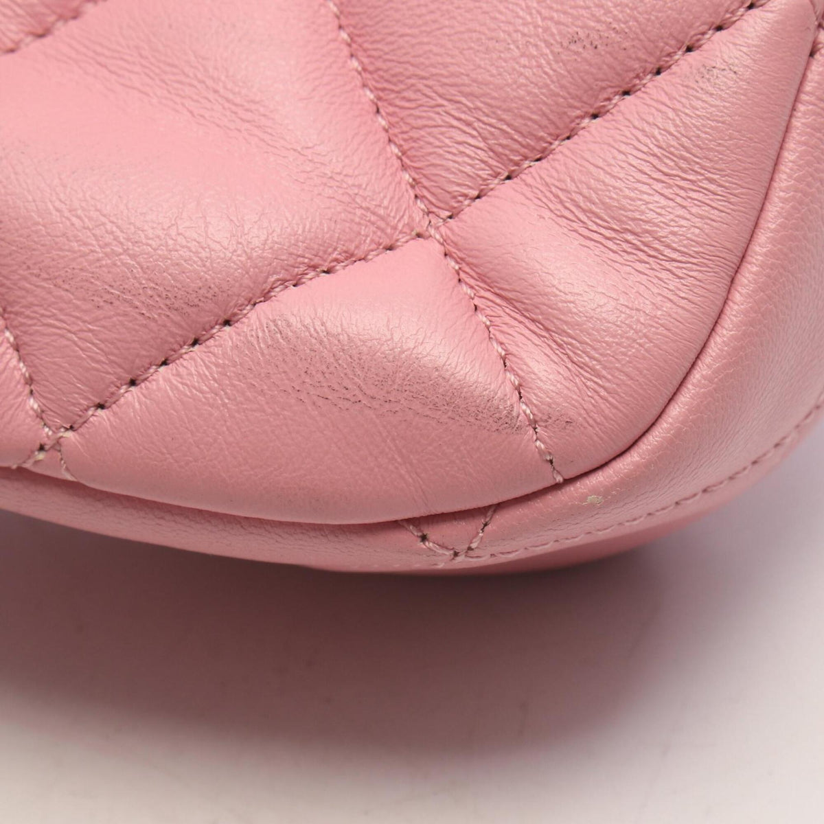 Chanel Pink Leather Handbag Shoulder Bag (Pre-Owned)