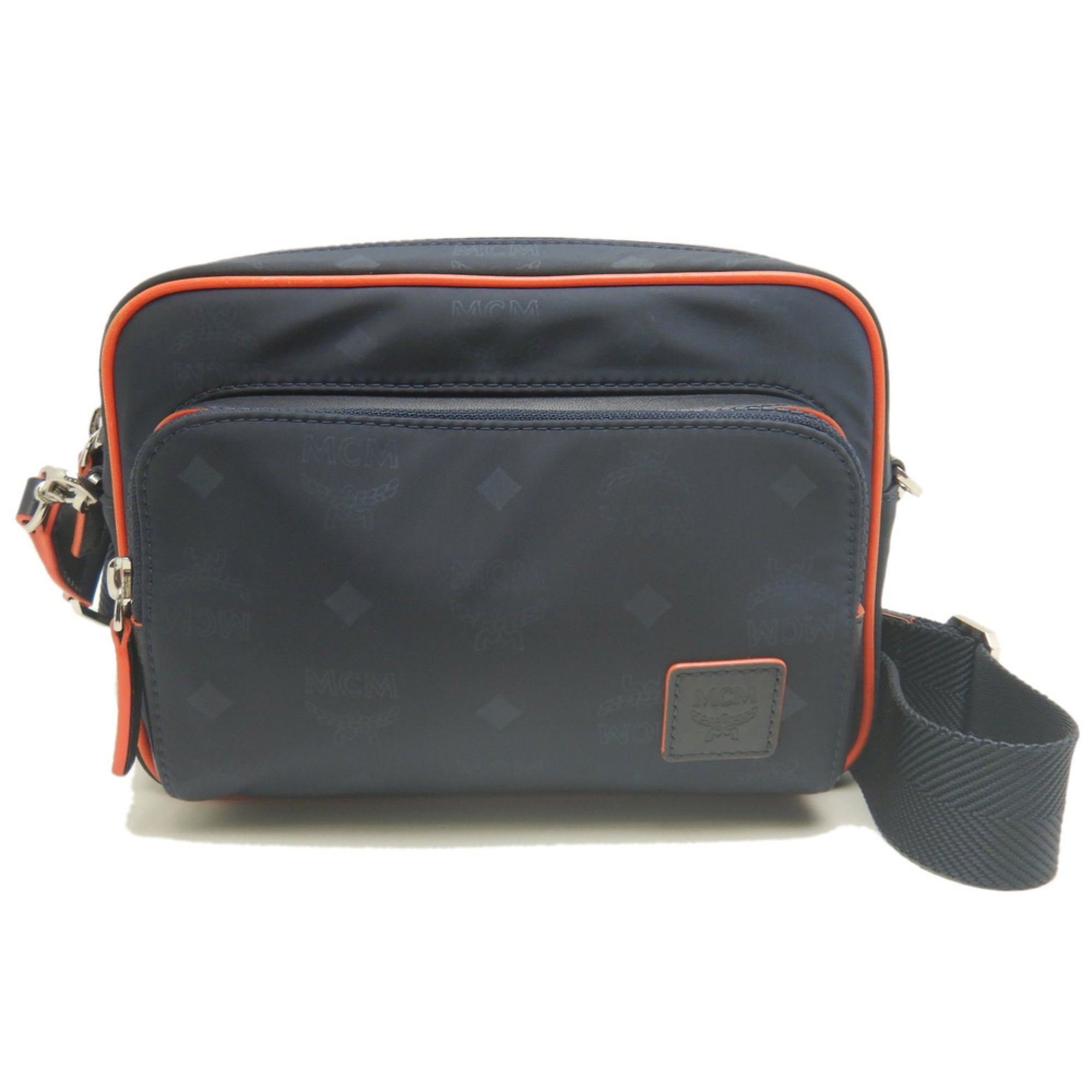 Mcm Navy Nylon Crossbody Bag Shoulder Bag (Pre-Owned)