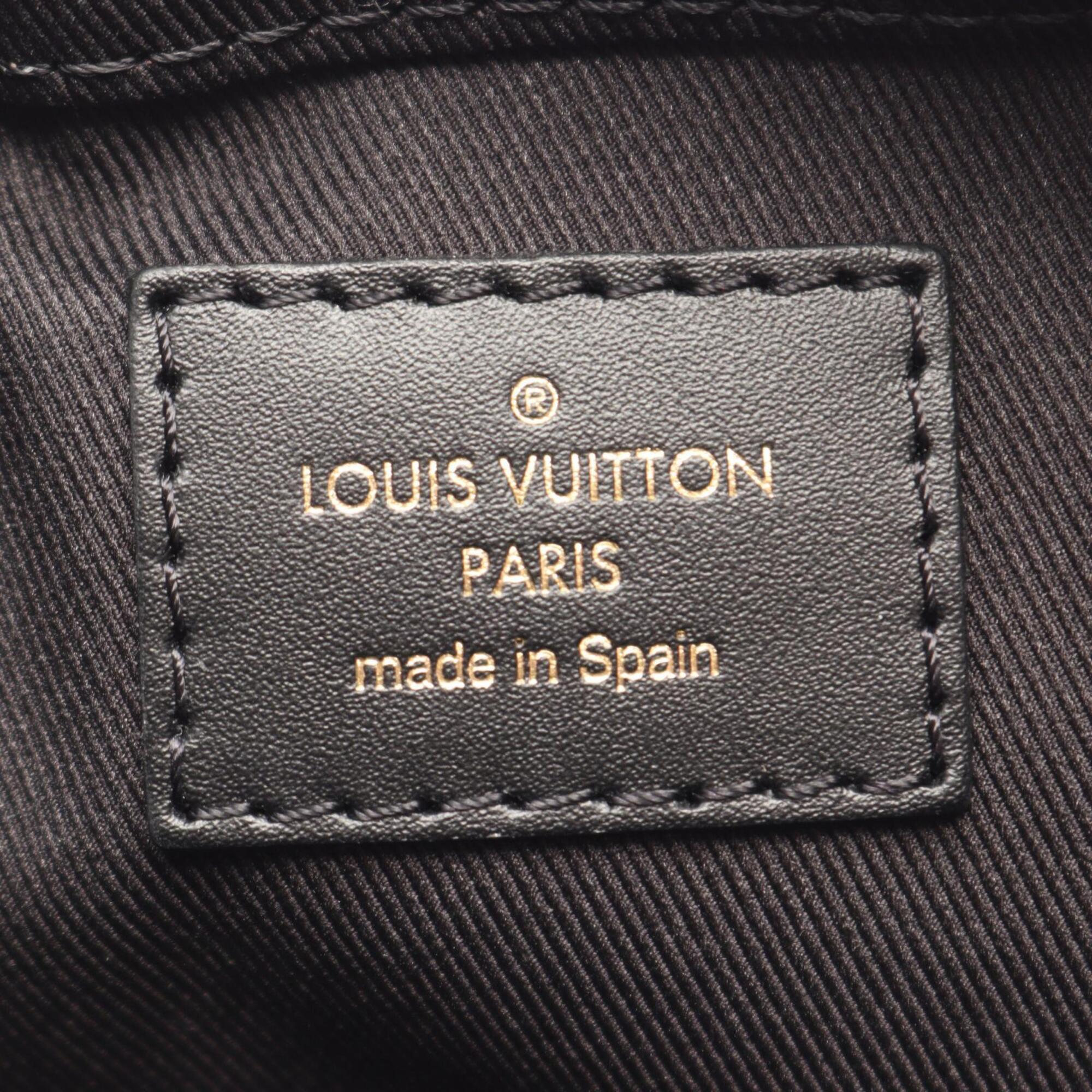 Louis Vuitton Black Brown Monogram Coated Canvas Handbag Shoulder Bag (Pre-Owned)