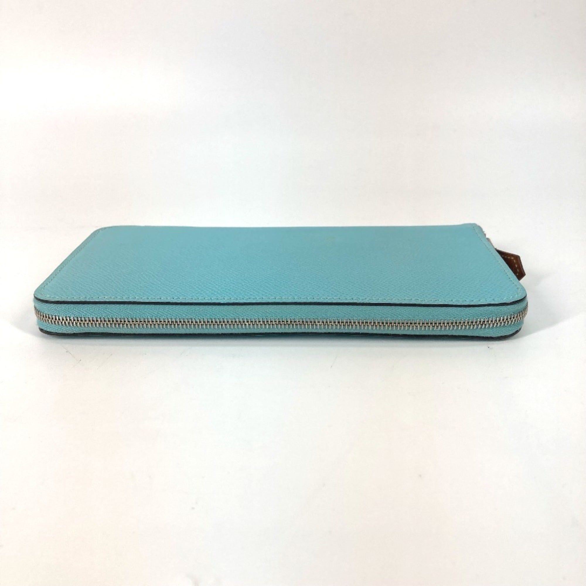 Hermes Blue Pink Epsom Leather Chain/Shoulder Wallet (Pre-Owned)