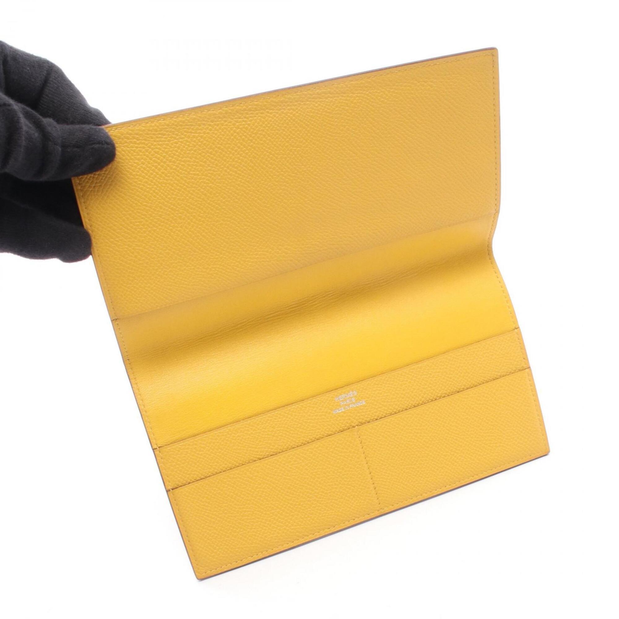 Hermes Sun Yellow Epsom Leather Long Wallet (Bi-Fold) (Pre-Owned)