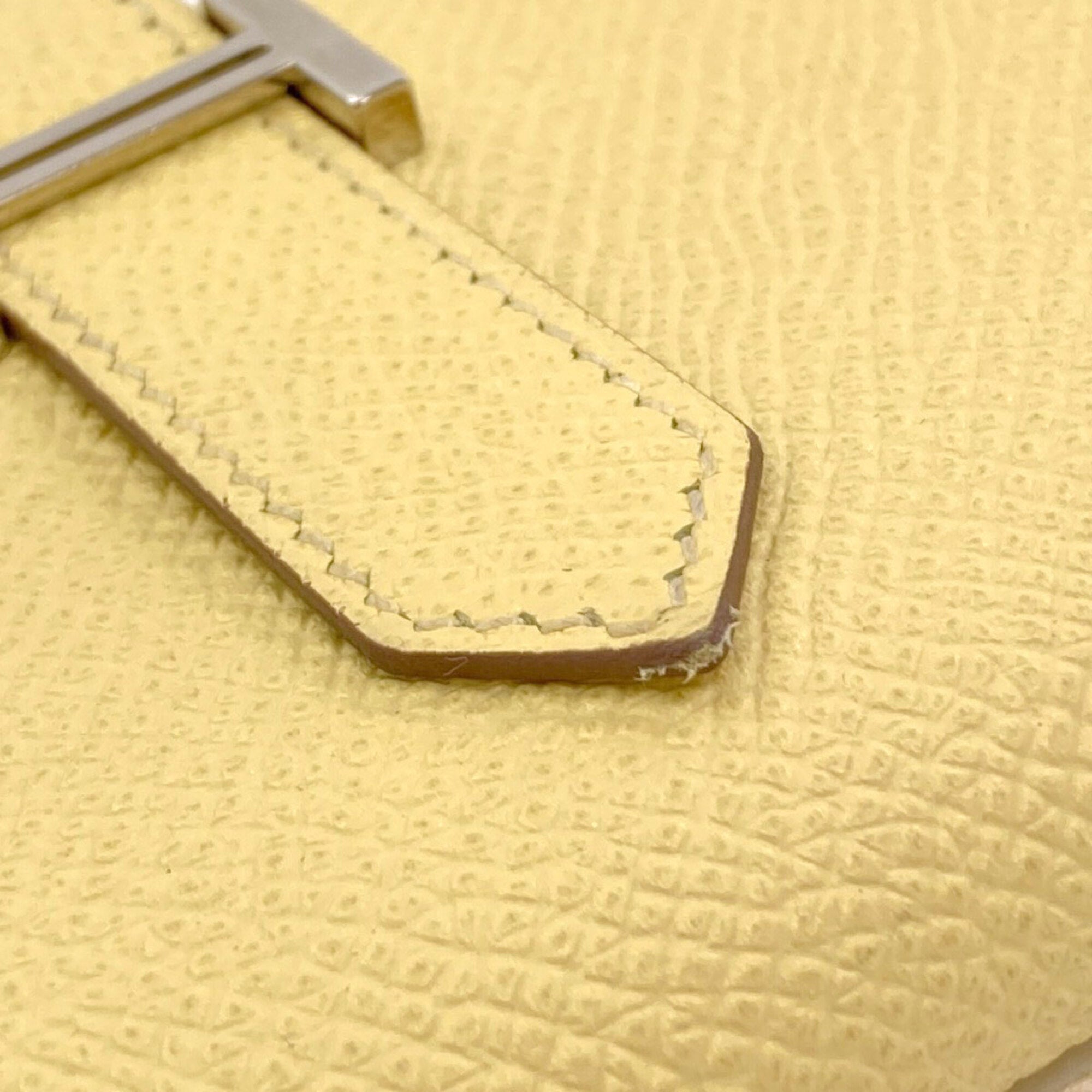 Hermes Yellow Epsom Leather Coin Purse/Coin Case (Pre-Owned)
