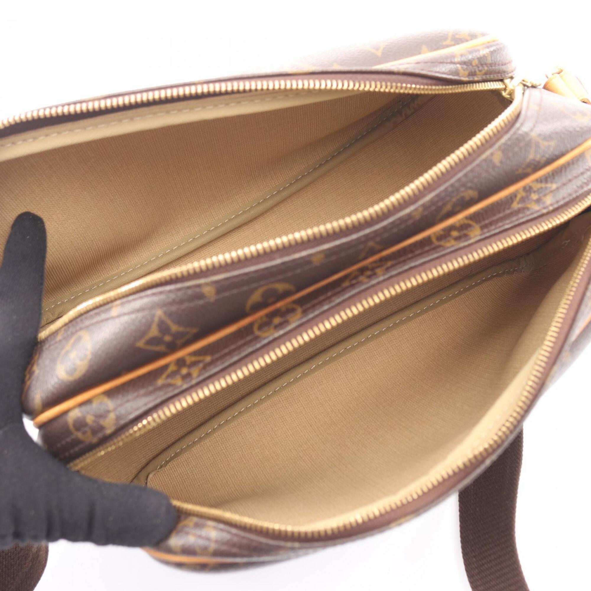 Louis Vuitton Brown Monogram Coated Canvas Leather Shoulder Bag (Pre-Owned)