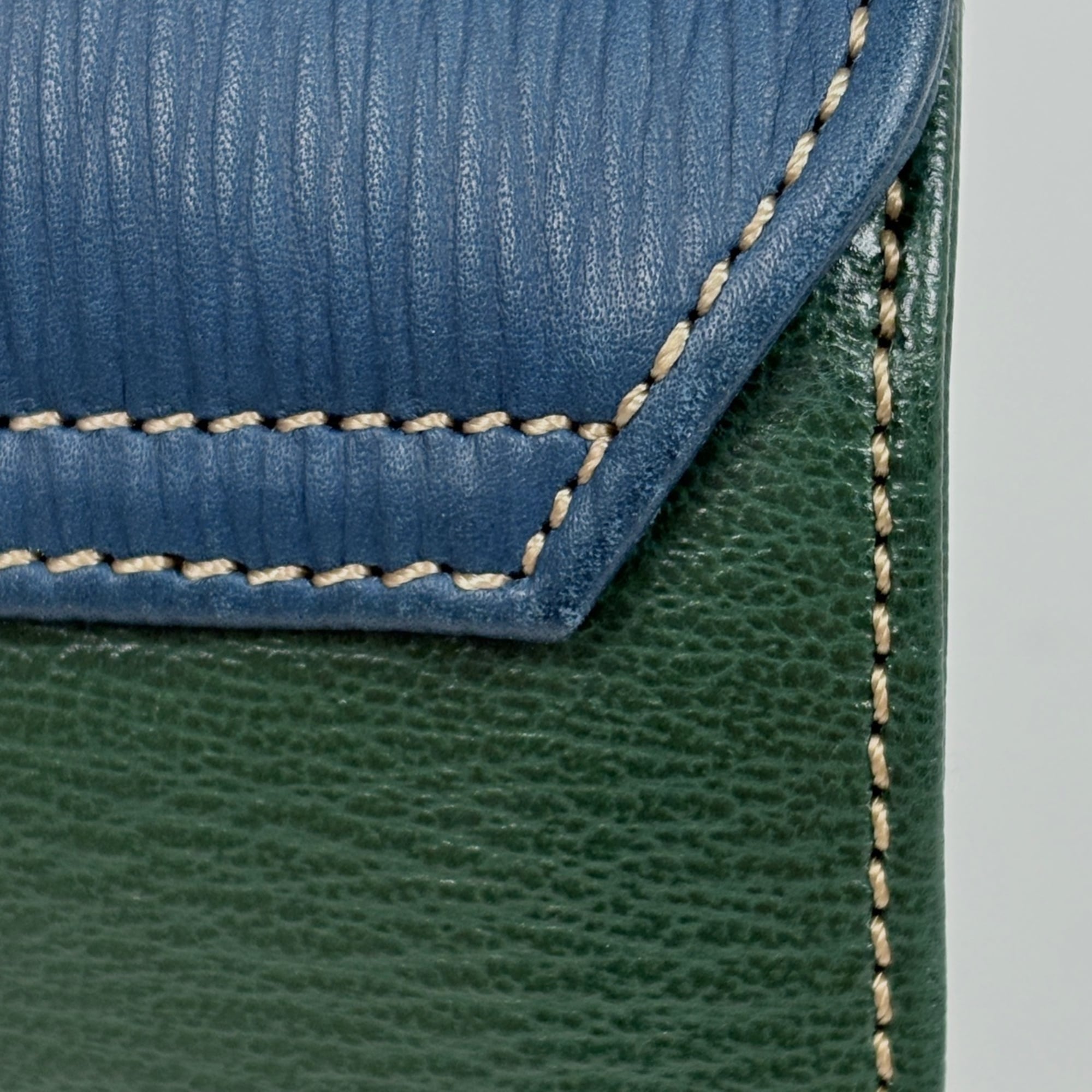 Loewe Blue Green Leather Handbag (Pre-Owned)