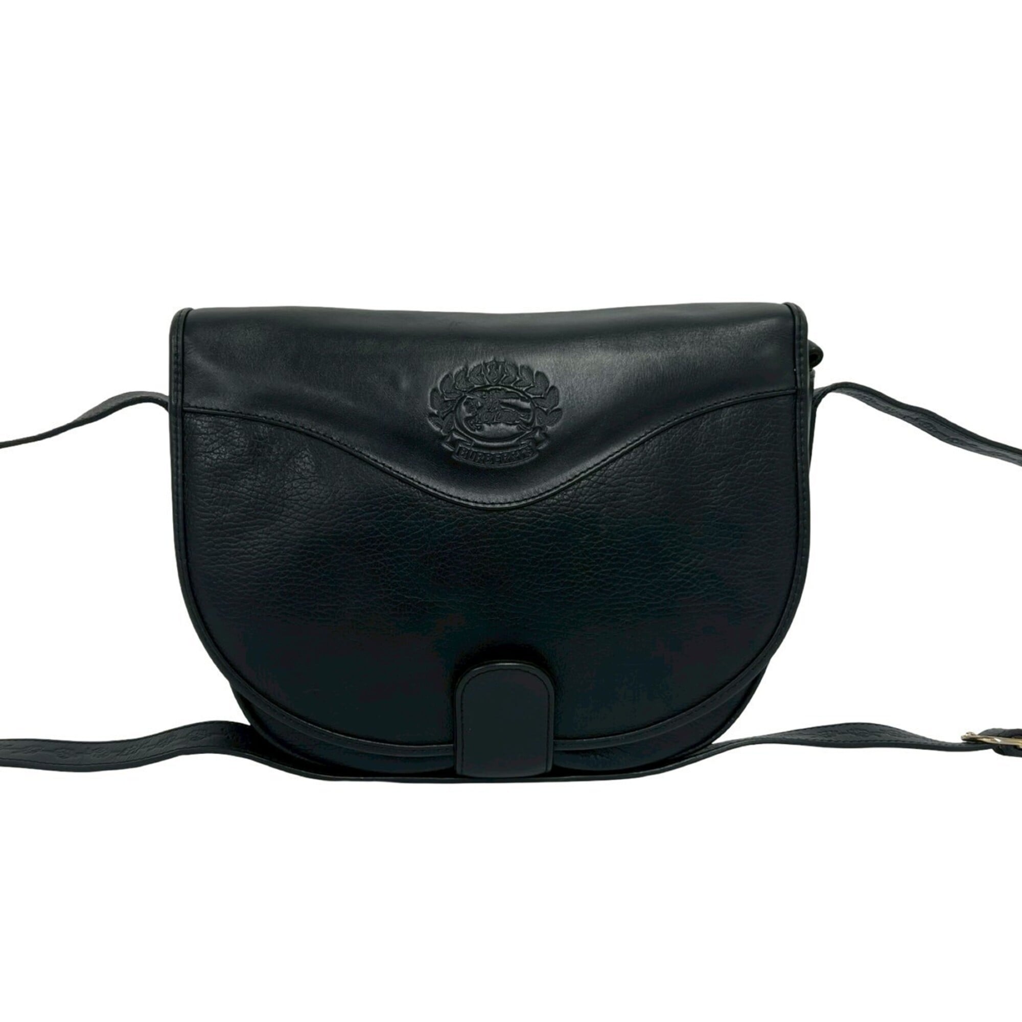 Burberry Black Leather Shoulder Bag (Pre-Owned)