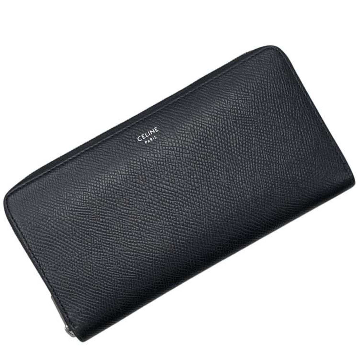 Celine Black Leather Long Wallet (Bi-Fold) (Pre-Owned)