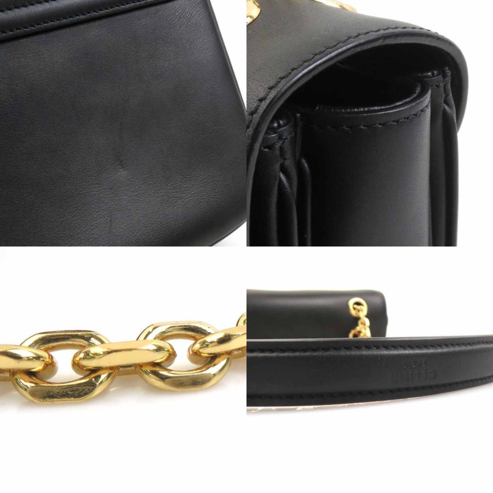 Celine Black Leather Shoulder Bag (Pre-Owned)