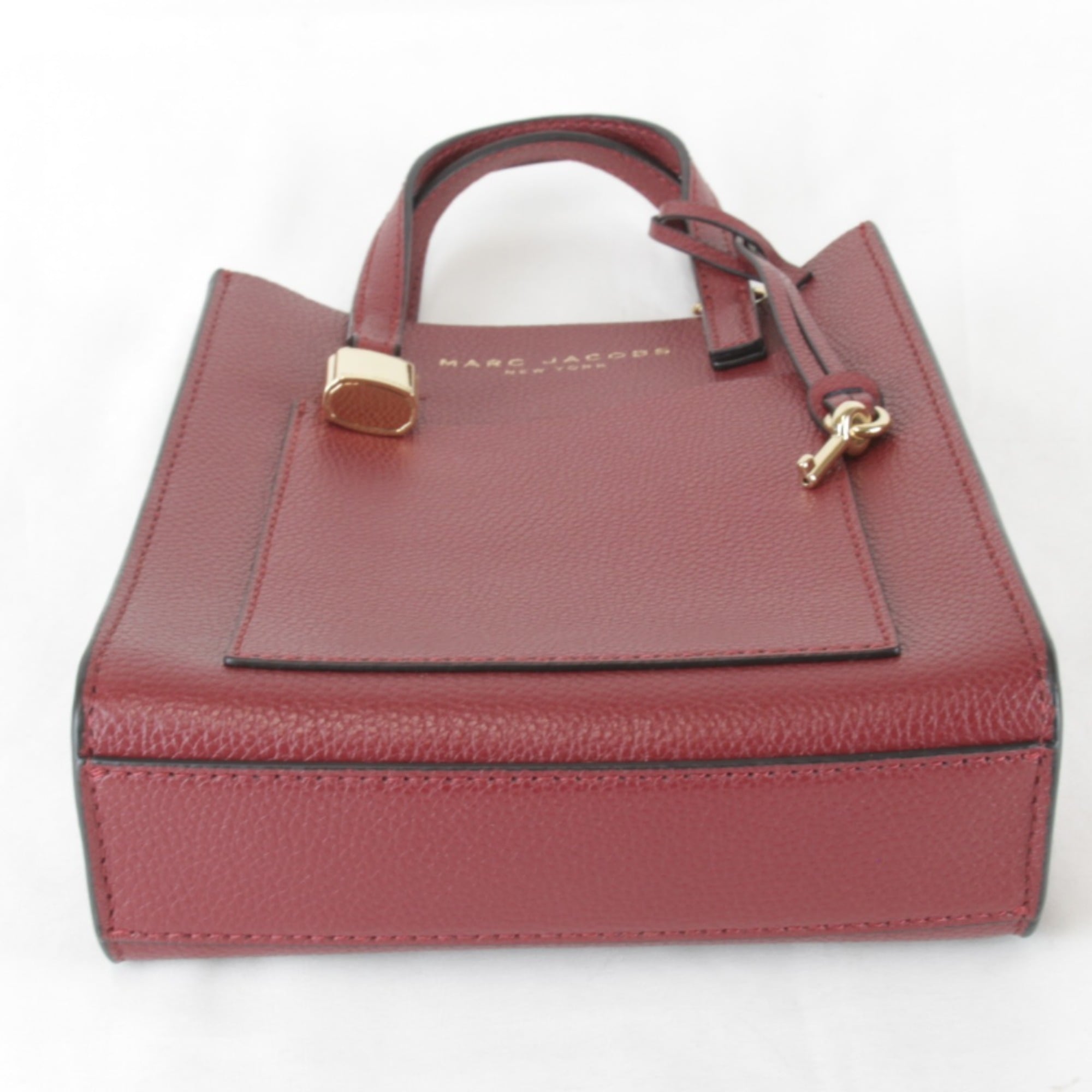 Marc Jacobs Red Color Wine Leather Shoulder Bag (Pre-Owned)