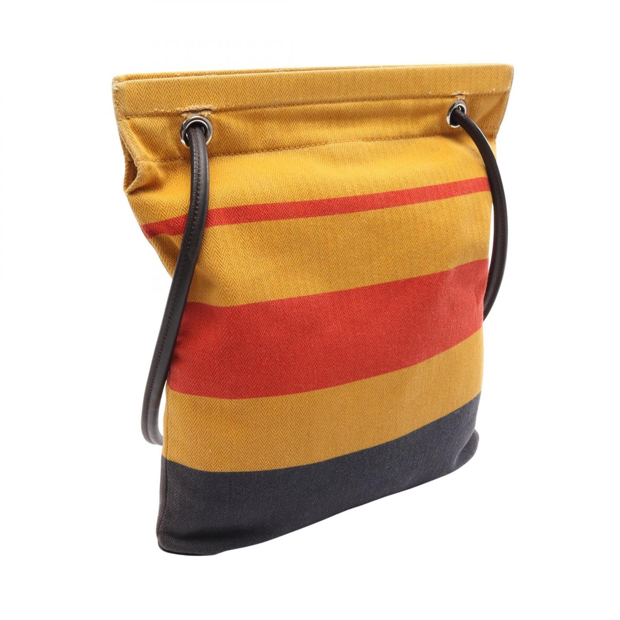 Hermes Ebene Multi-Color Rocabar Toile Chevron Swift Leather Handbag Shoulder Bag (Pre-Owned)