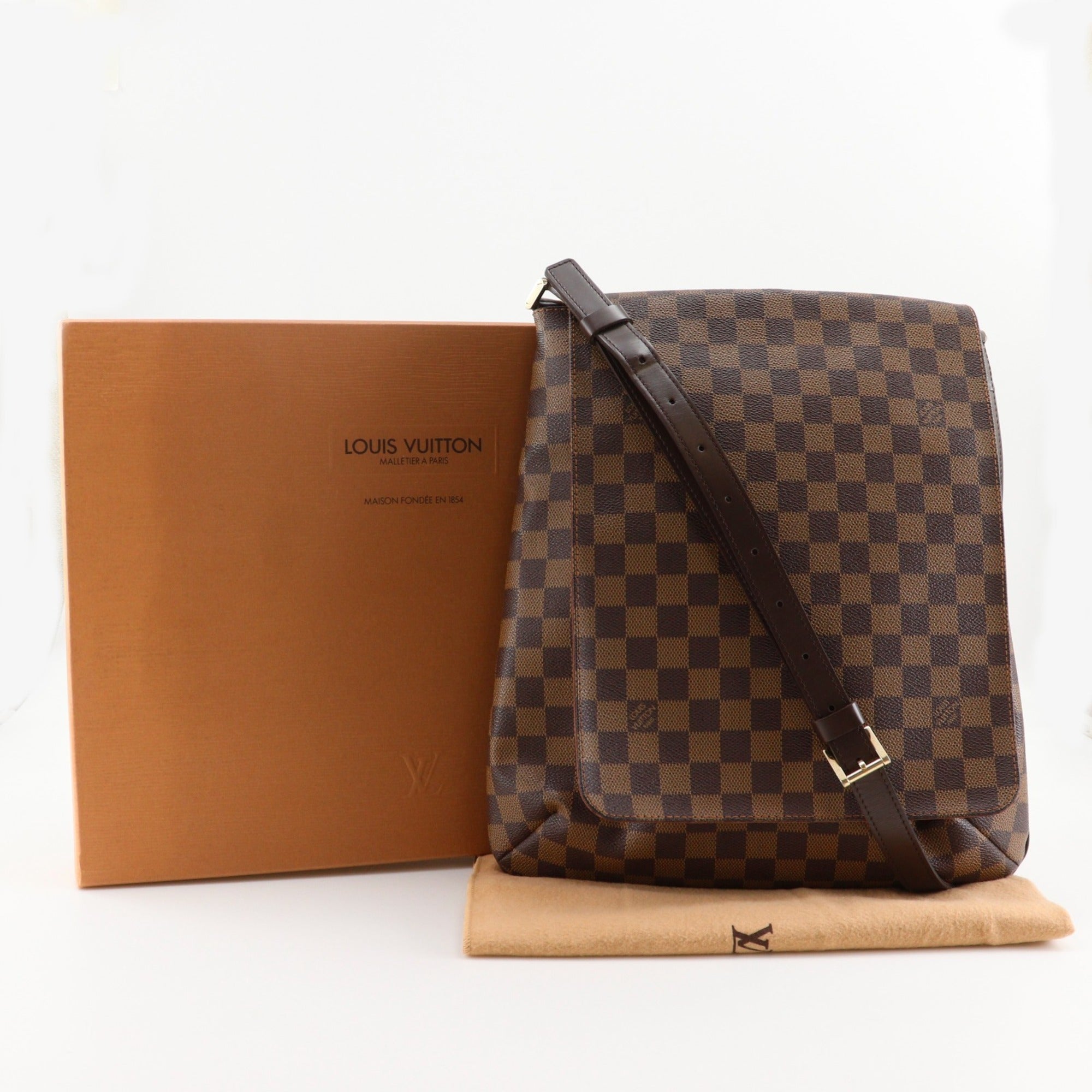 Louis Vuitton Brown Damier Canvas Shoulder Bag (Pre-Owned)