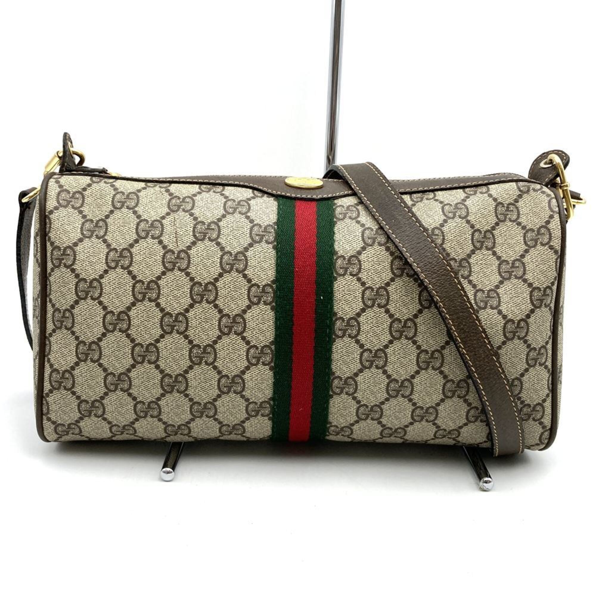 Gucci Brown Gg Supreme Canvas Shoulder Bag (Pre-Owned)
