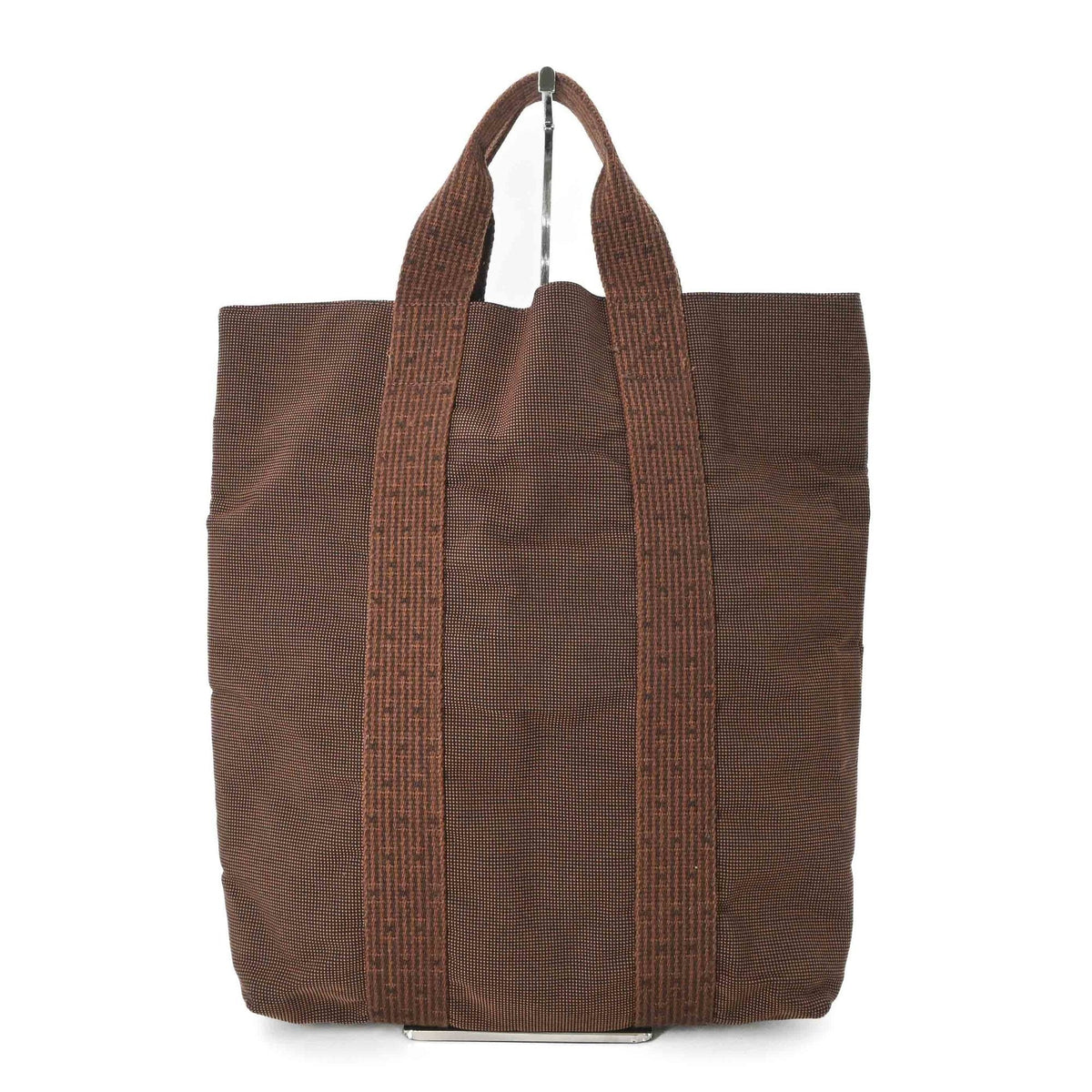 Hermes Brown Canvas Tote Bag (Pre-Owned)