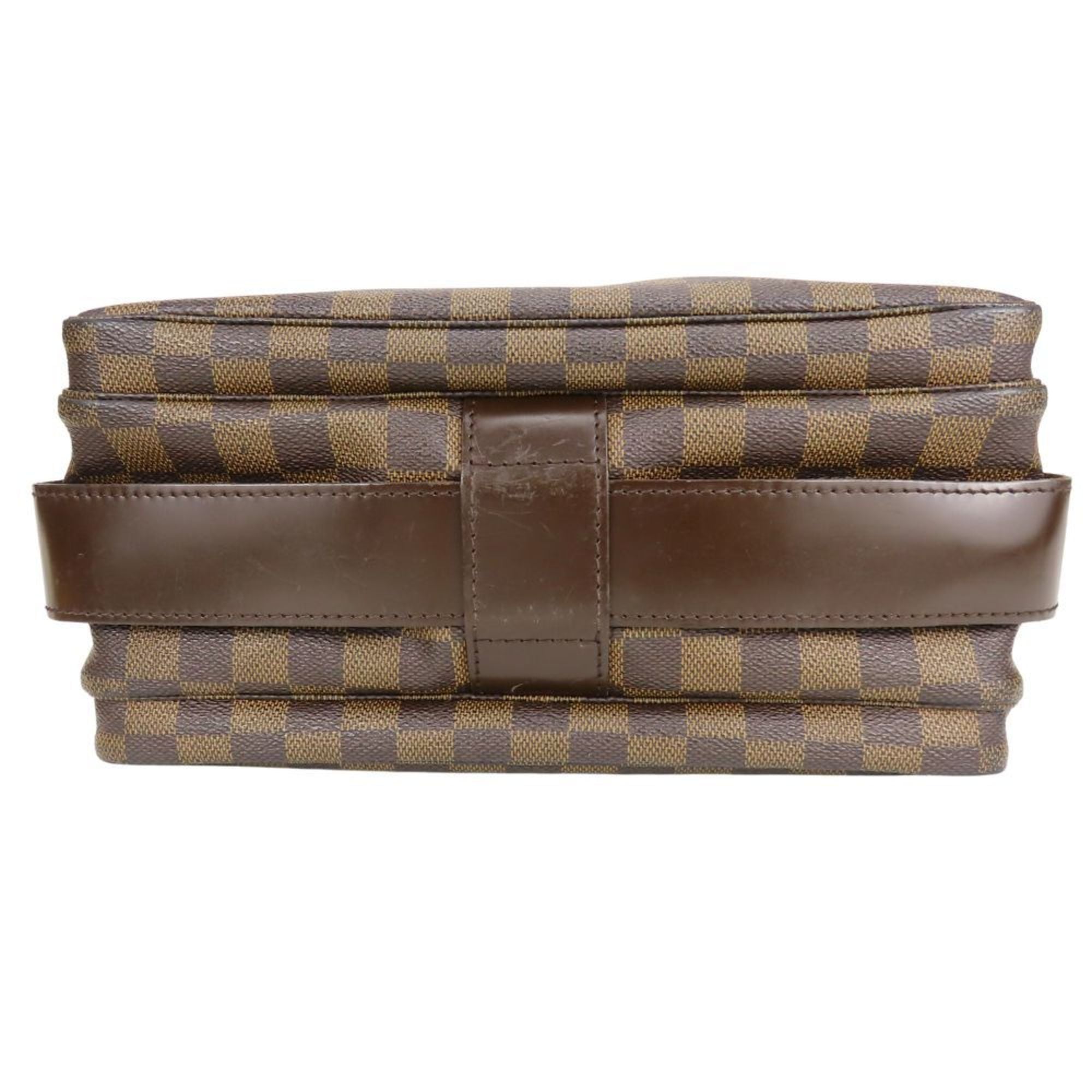Louis Vuitton Brown Damier Canvas Ebene Damier Canvas Leather Shoulder Bag (Pre-Owned)