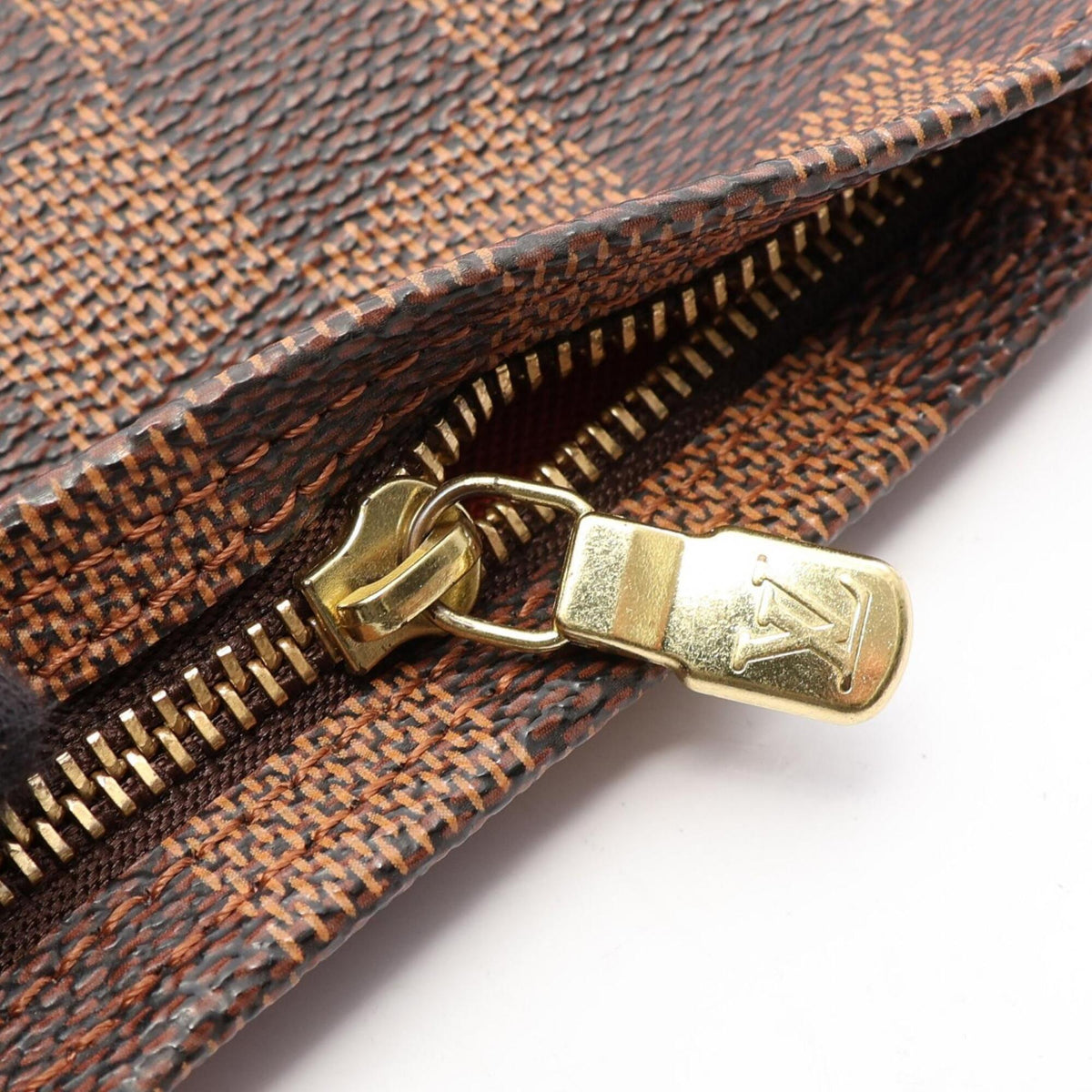 Louis Vuitton Brown Damier Canvas Coated Canvas Leather Handbag (Pre-Owned)