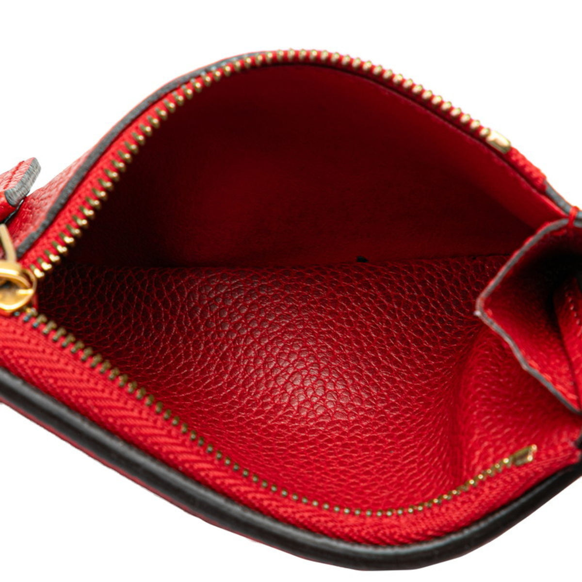 Louis Vuitton Cerise Red Color Leather Wallet (Tri-Fold) (Pre-Owned)