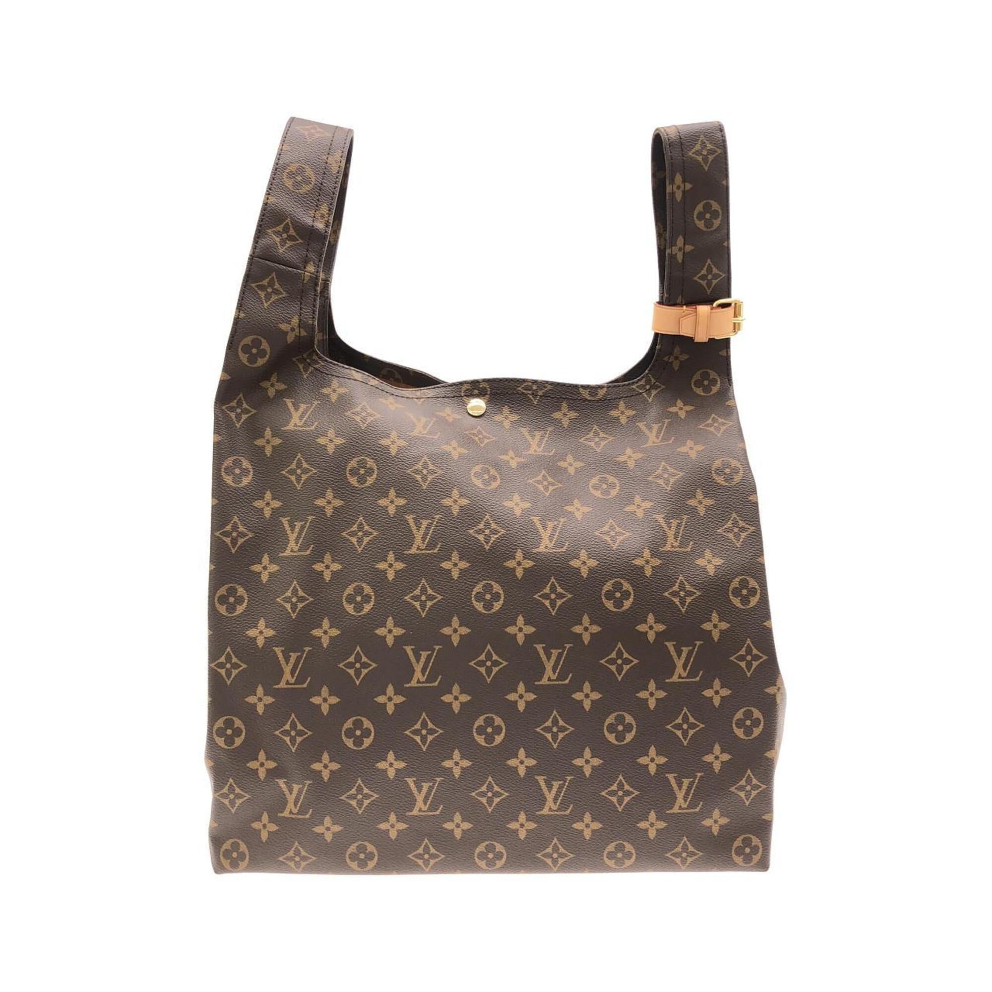 Louis Vuitton Marron Coated Canvas Handbag Pouch (Pre-Owned)