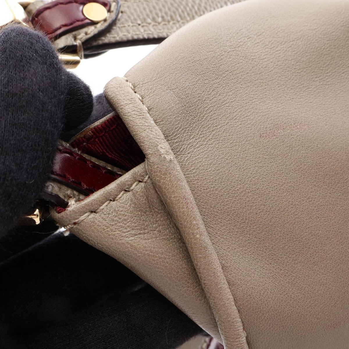 Loewe Beige Leather Handbag Shoulder Bag (Pre-Owned)