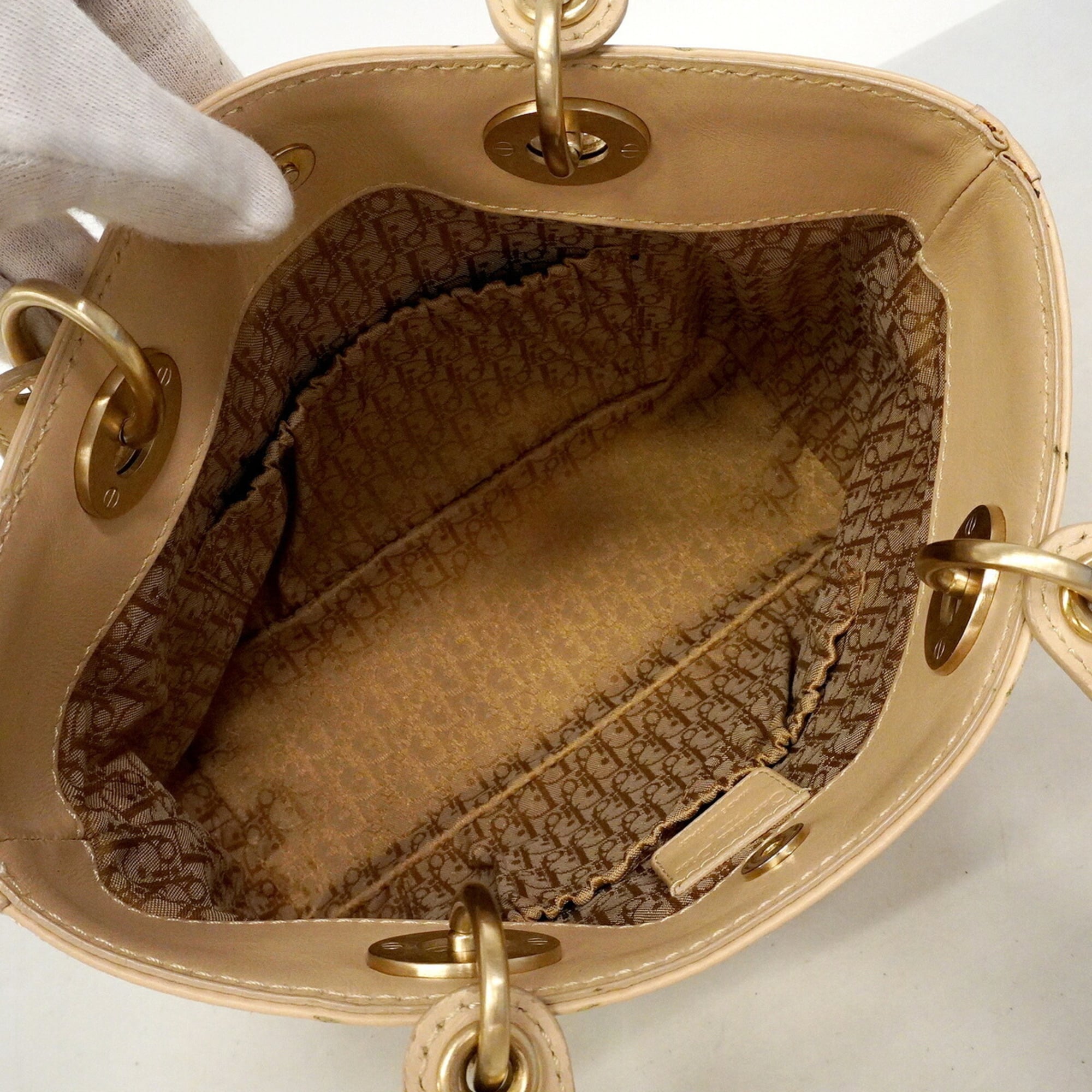 Christian Dior Light Brown Canvas Handbag (Pre-Owned)