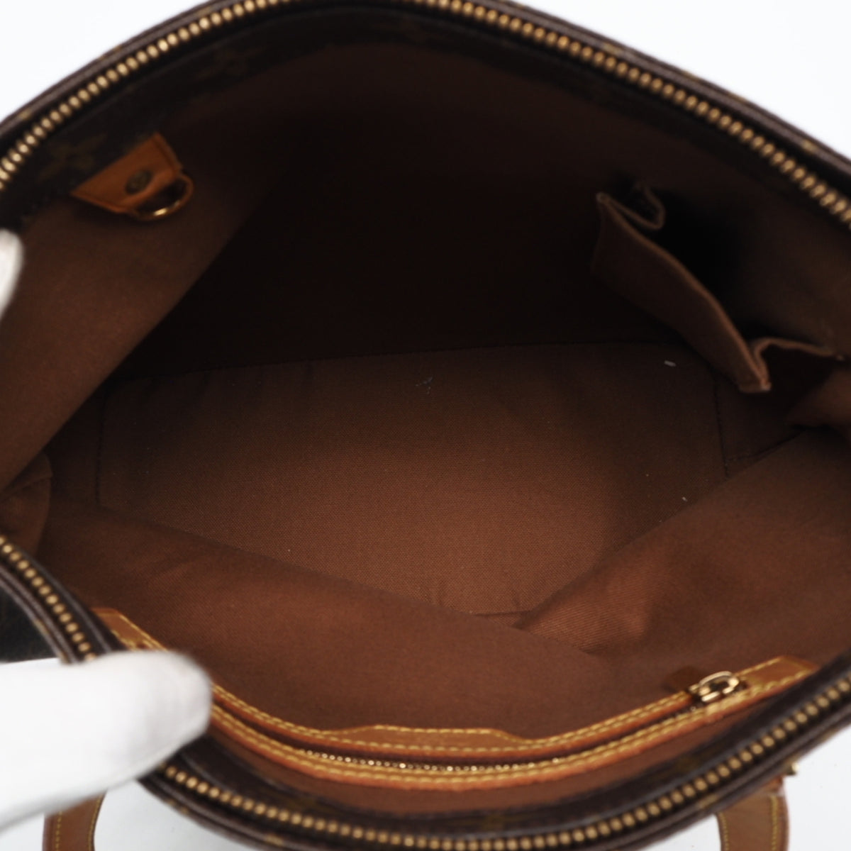 Louis Vuitton Monogram Brown Coated Canvas Leather Handbag (Pre-Owned)