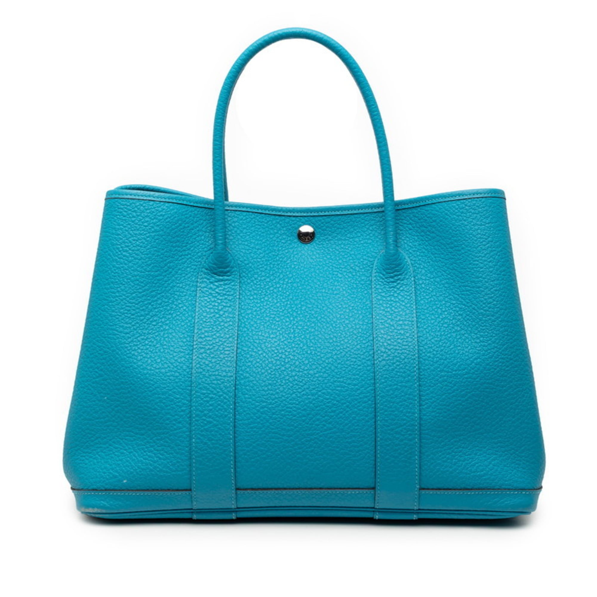 Hermes Blue Cobalt Negonda Leather Handbag Tote Bag (Pre-Owned)