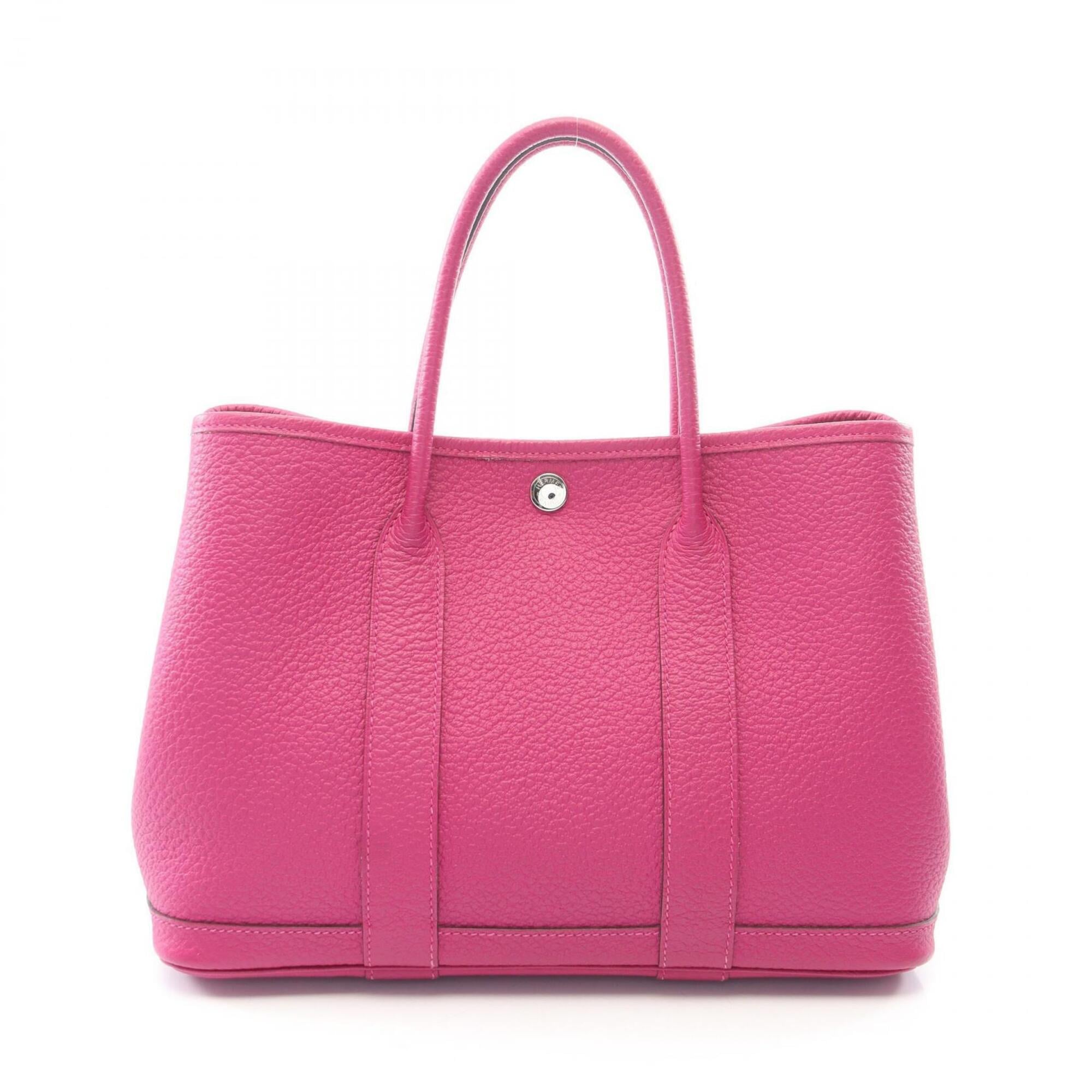Hermes Pink Country Leather Leather Handbag Tote Bag (Pre-Owned)
