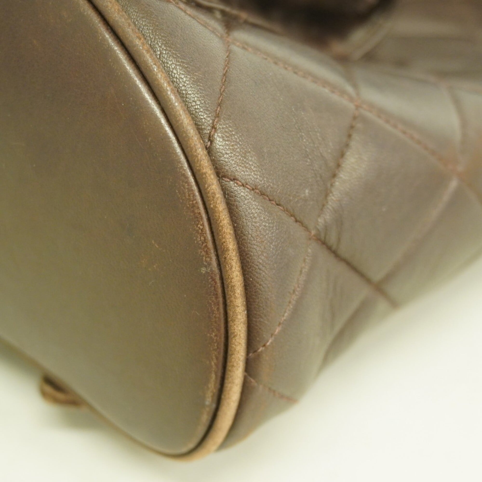 Chanel Brown Leather Backpack (Pre-Owned)