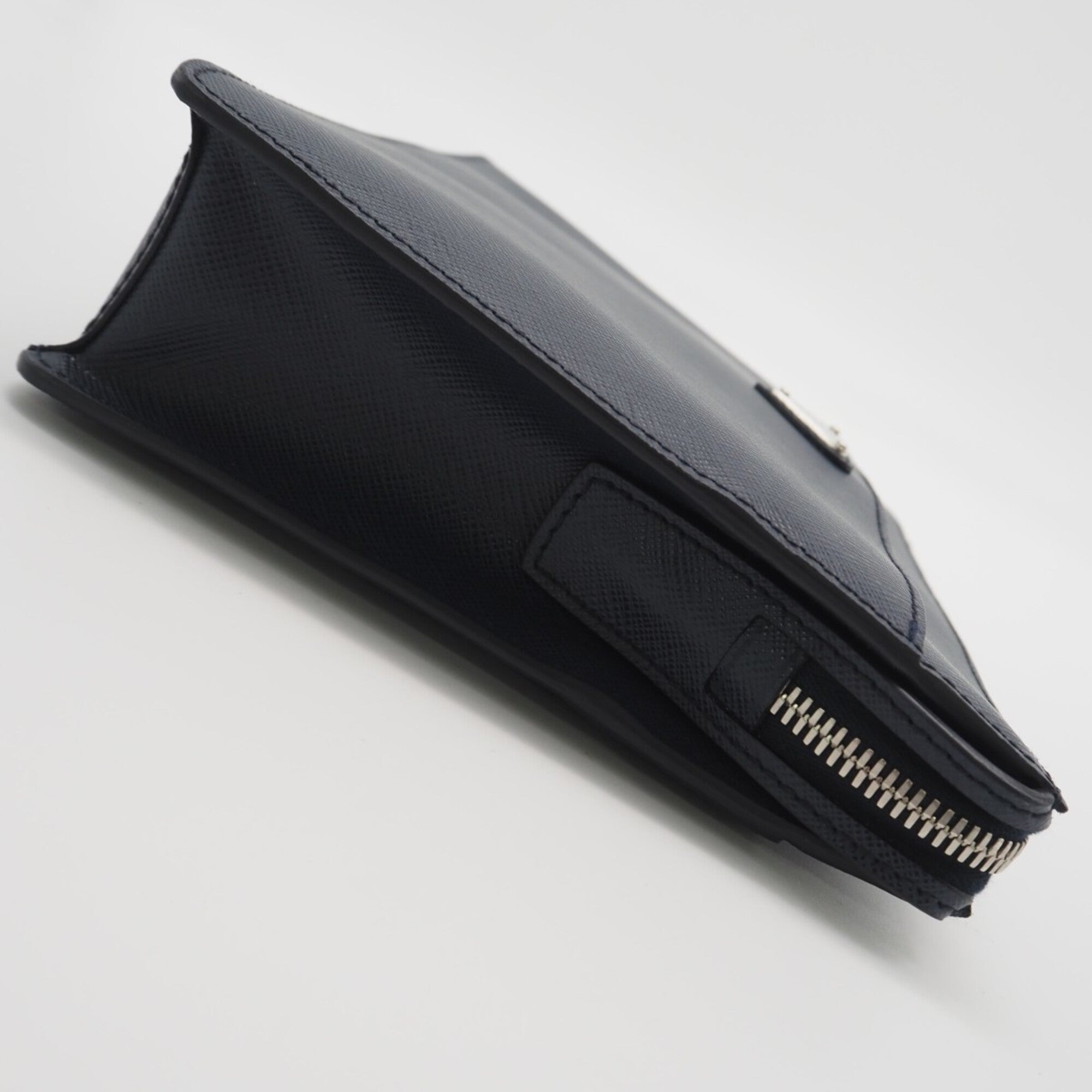 Prada Saffiano Navy Saffiano Pouch (Pre-Owned)