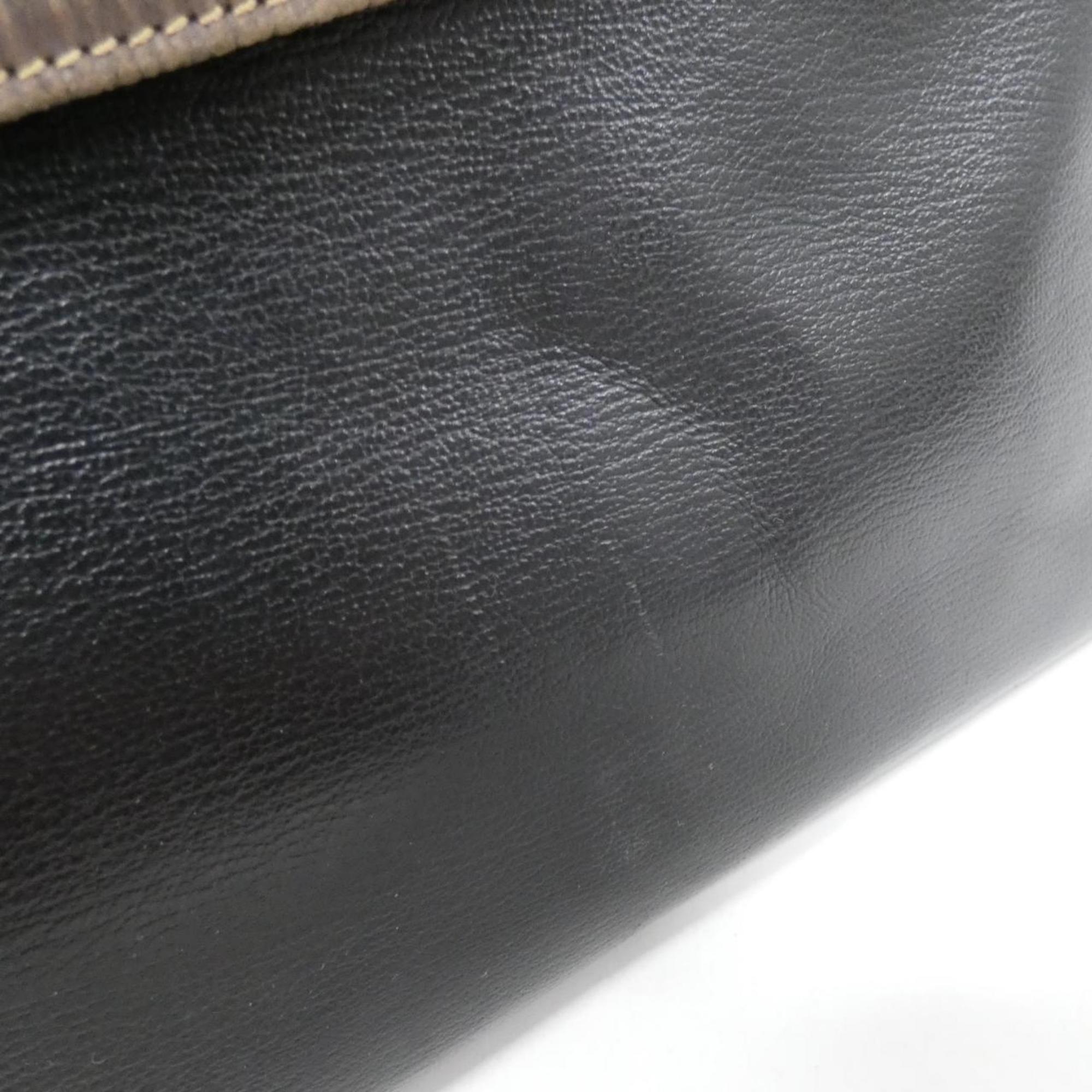 Loewe Black Brown Leather Handbag (Pre-Owned)