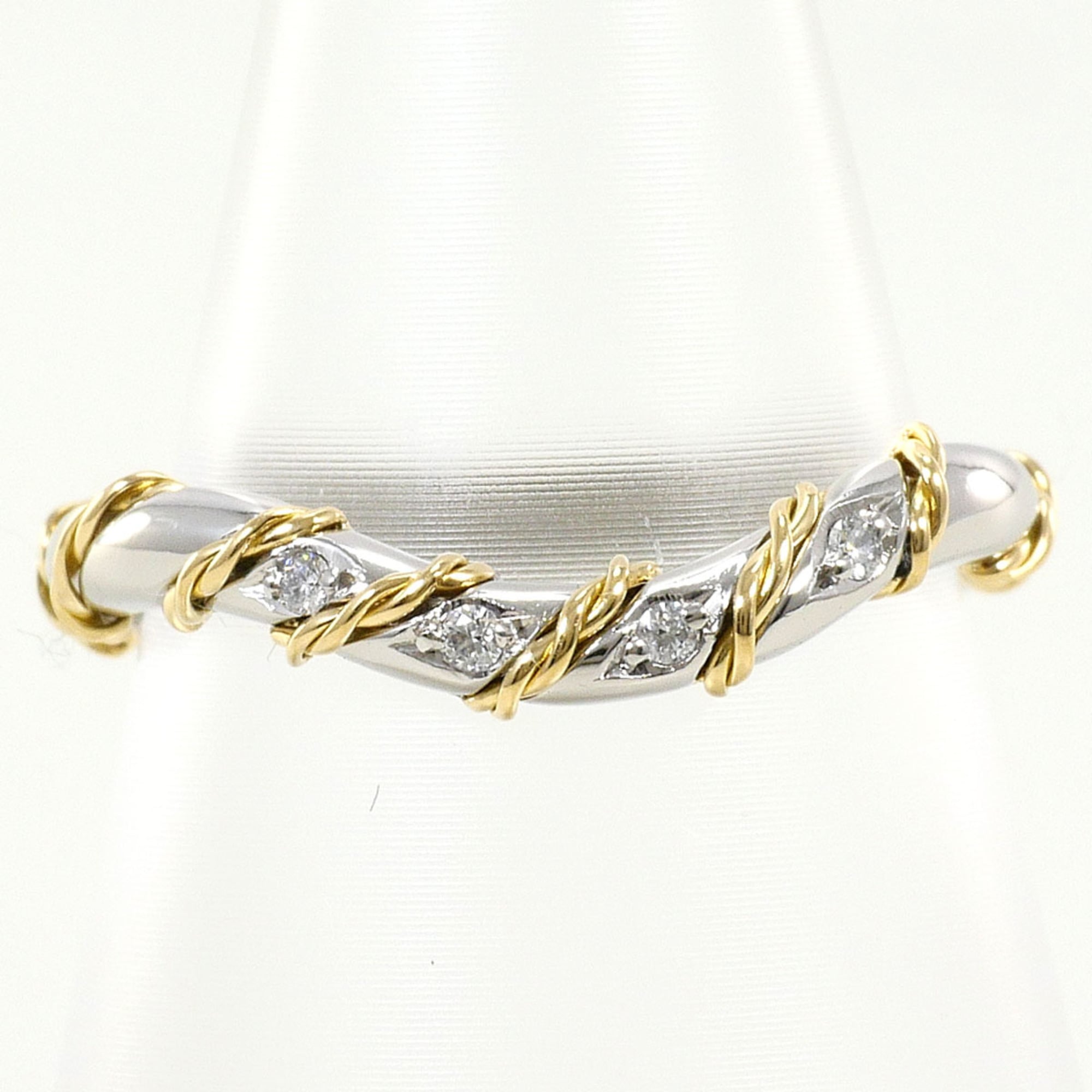Unbranded Platinum Yellow Gold Yellow Gold (18K) Platinum 900 Band Ring (Pre-Owned)