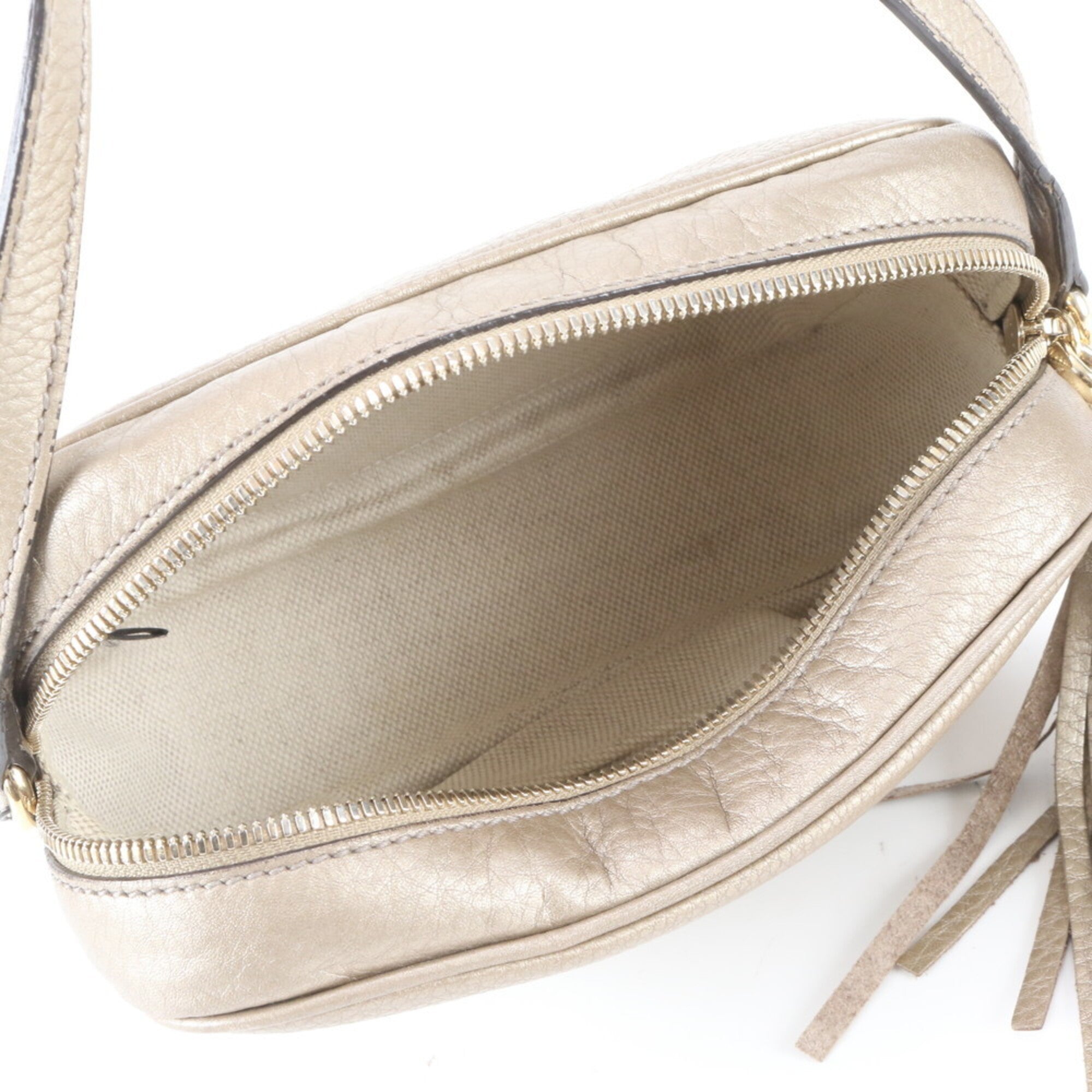 Gucci Soho Gold Leather Shoulder Bag (Pre-Owned)