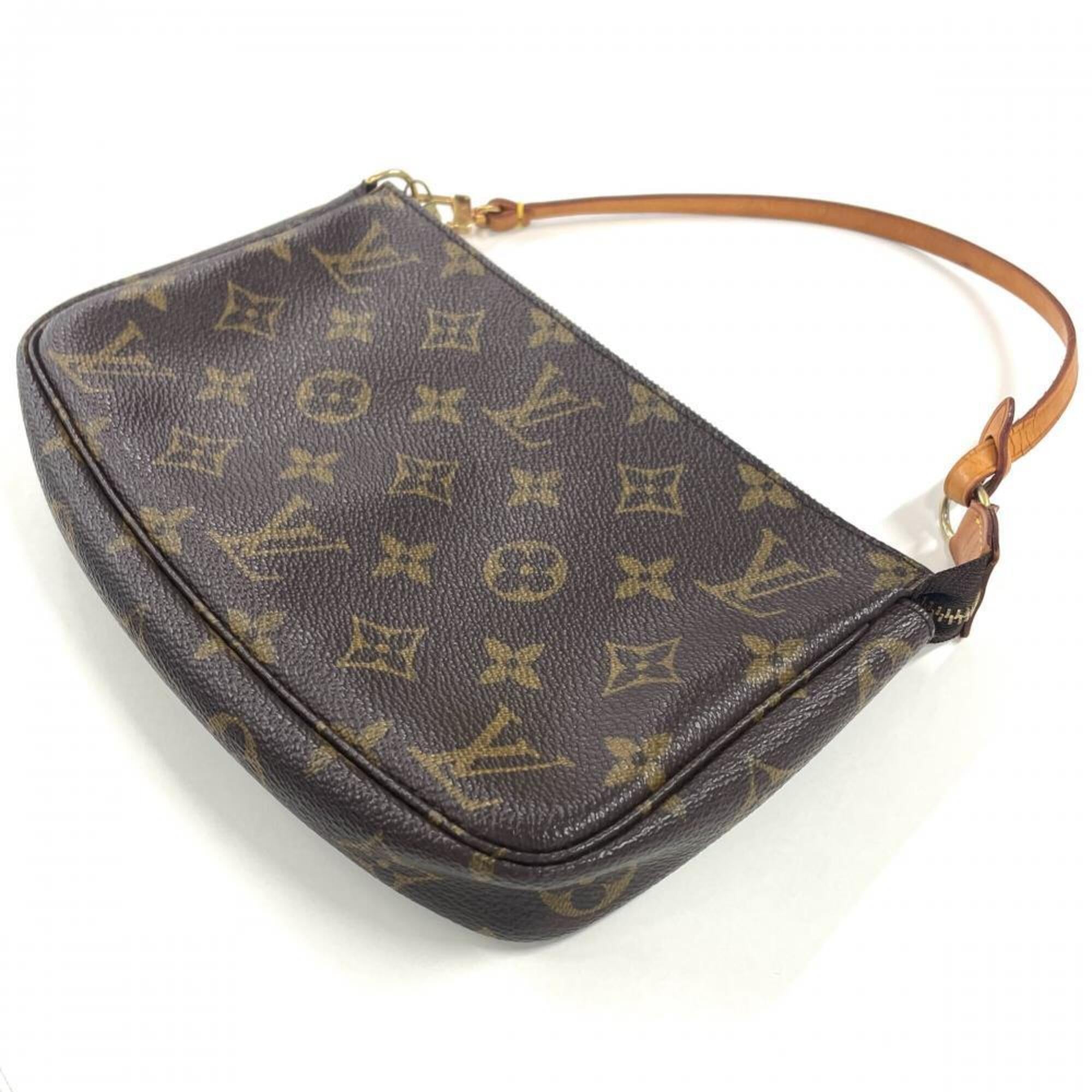 Louis Vuitton Brown Monogram Canvas Handbag Pouch (Pre-Owned)