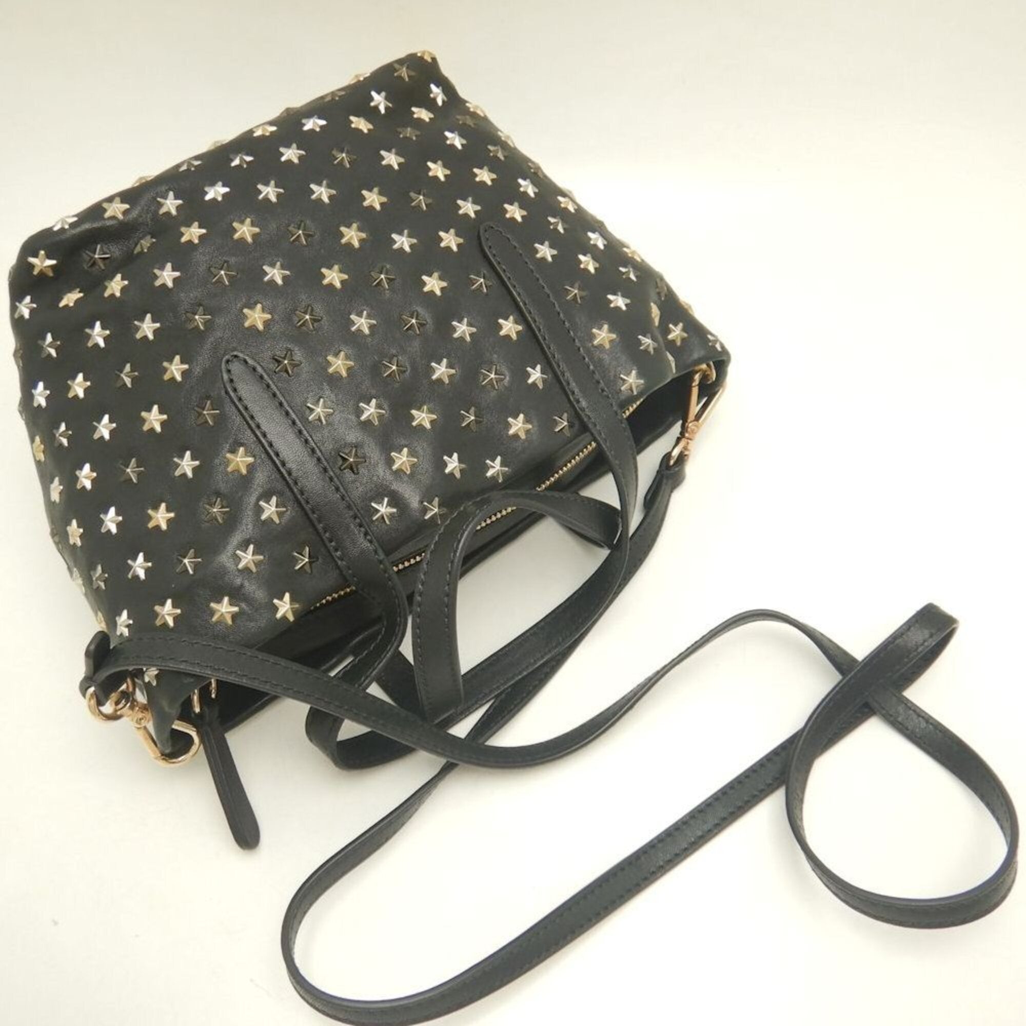 Jimmy Choo Black Leather Handbag (Pre-Owned)