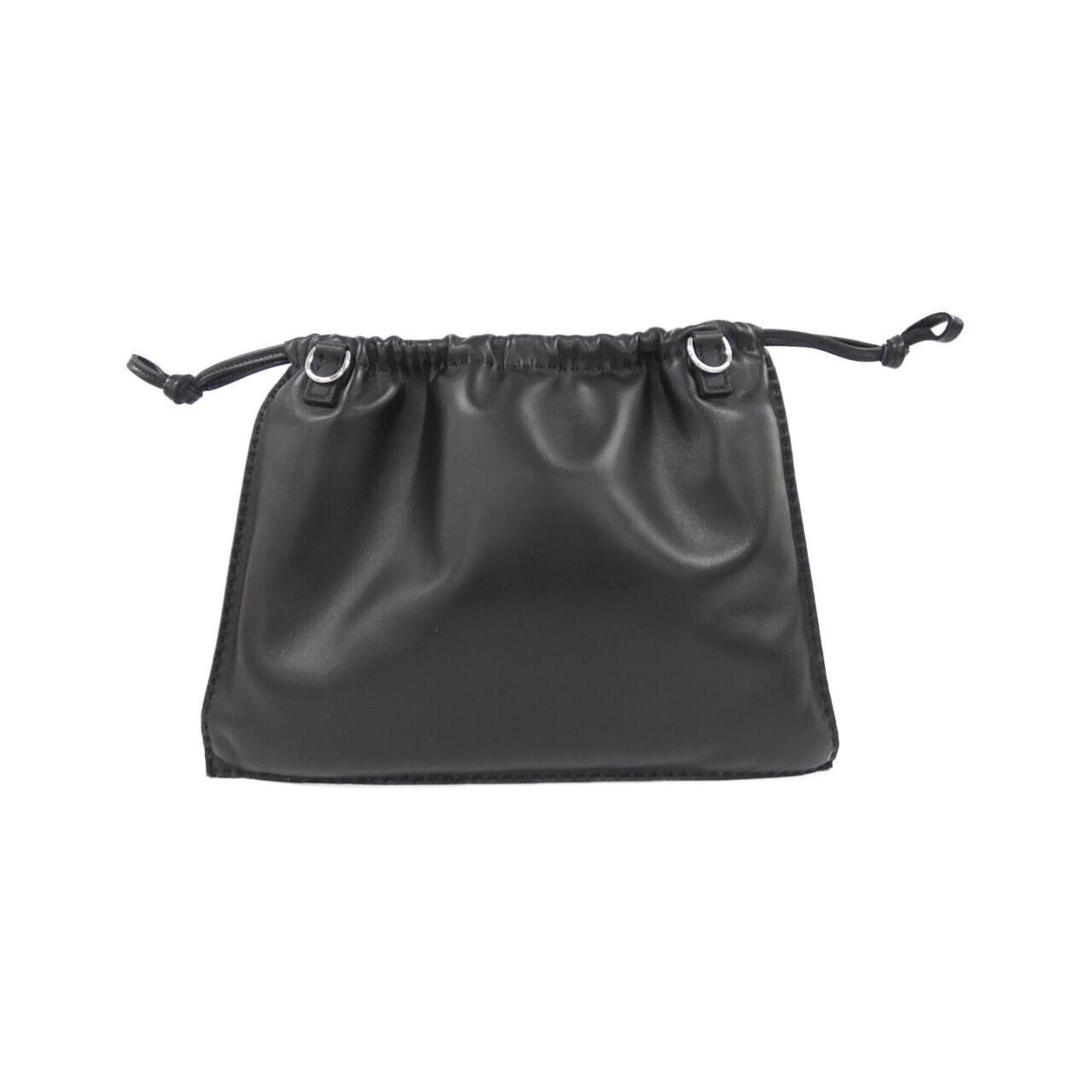 Hermes Black Agneau Milo Swift Leather Handbag Pouch (Pre-Owned)