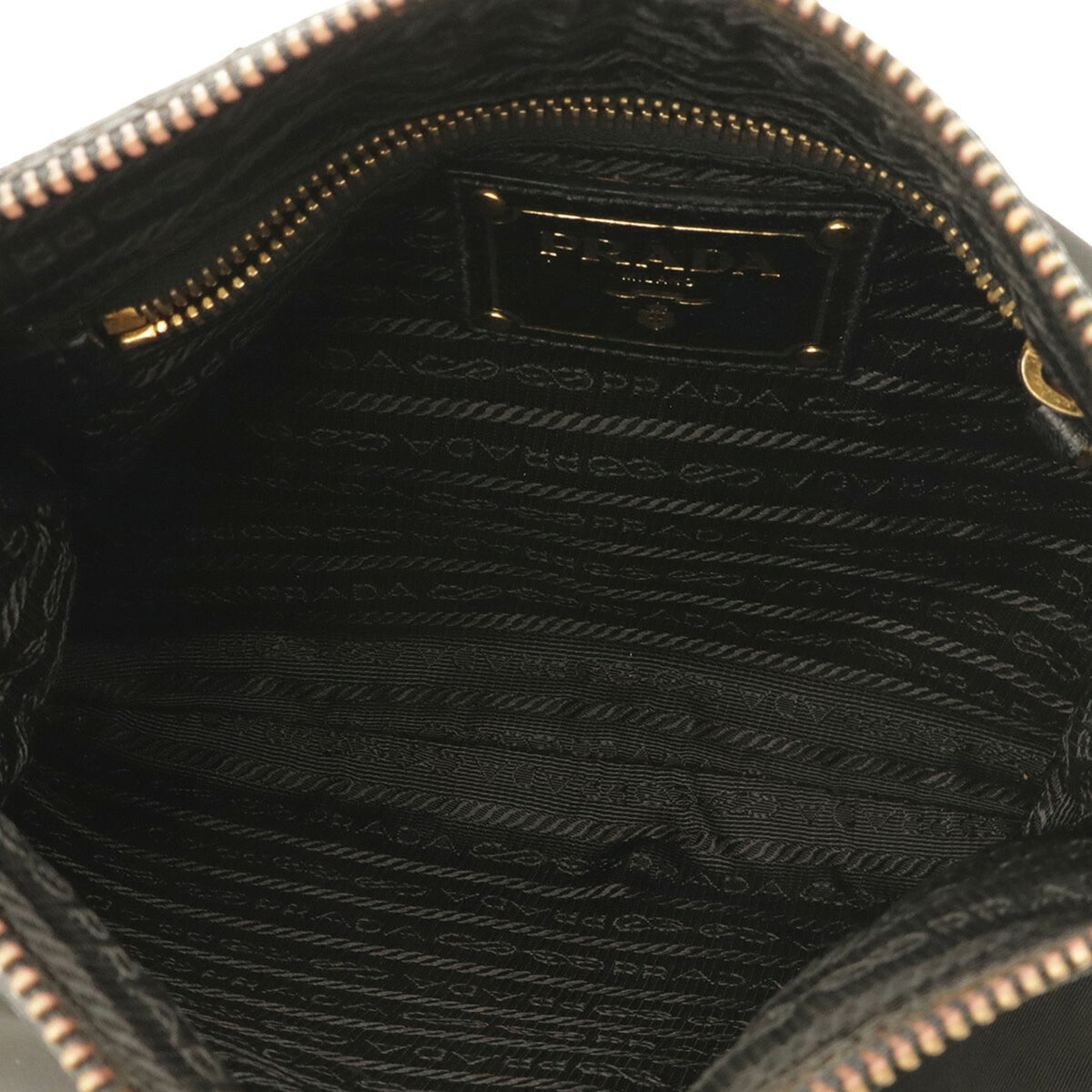 Prada Black Nero Nylon Leather Shoulder Bag (Pre-Owned)