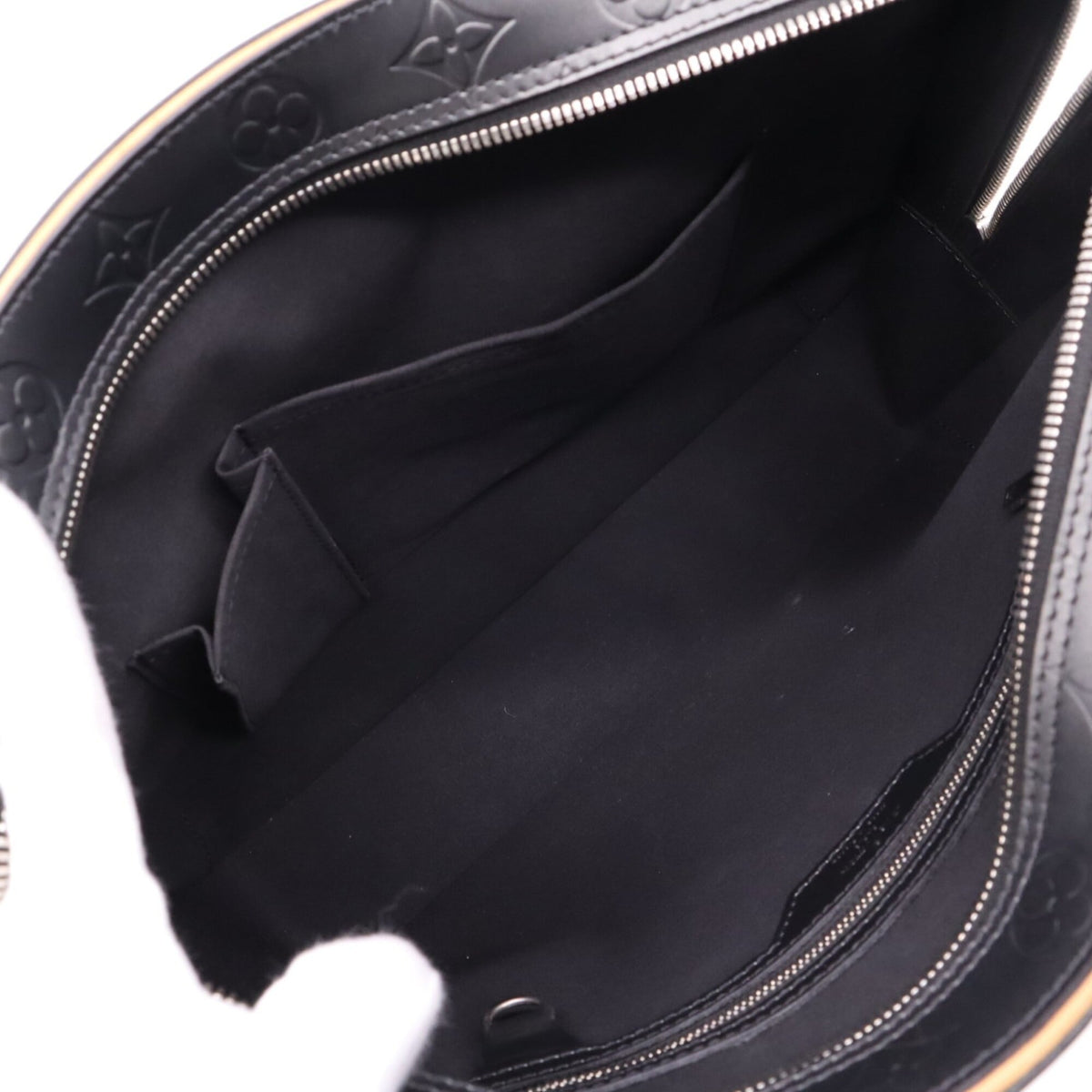 Louis Vuitton Gray Leather Handbag (Pre-Owned)