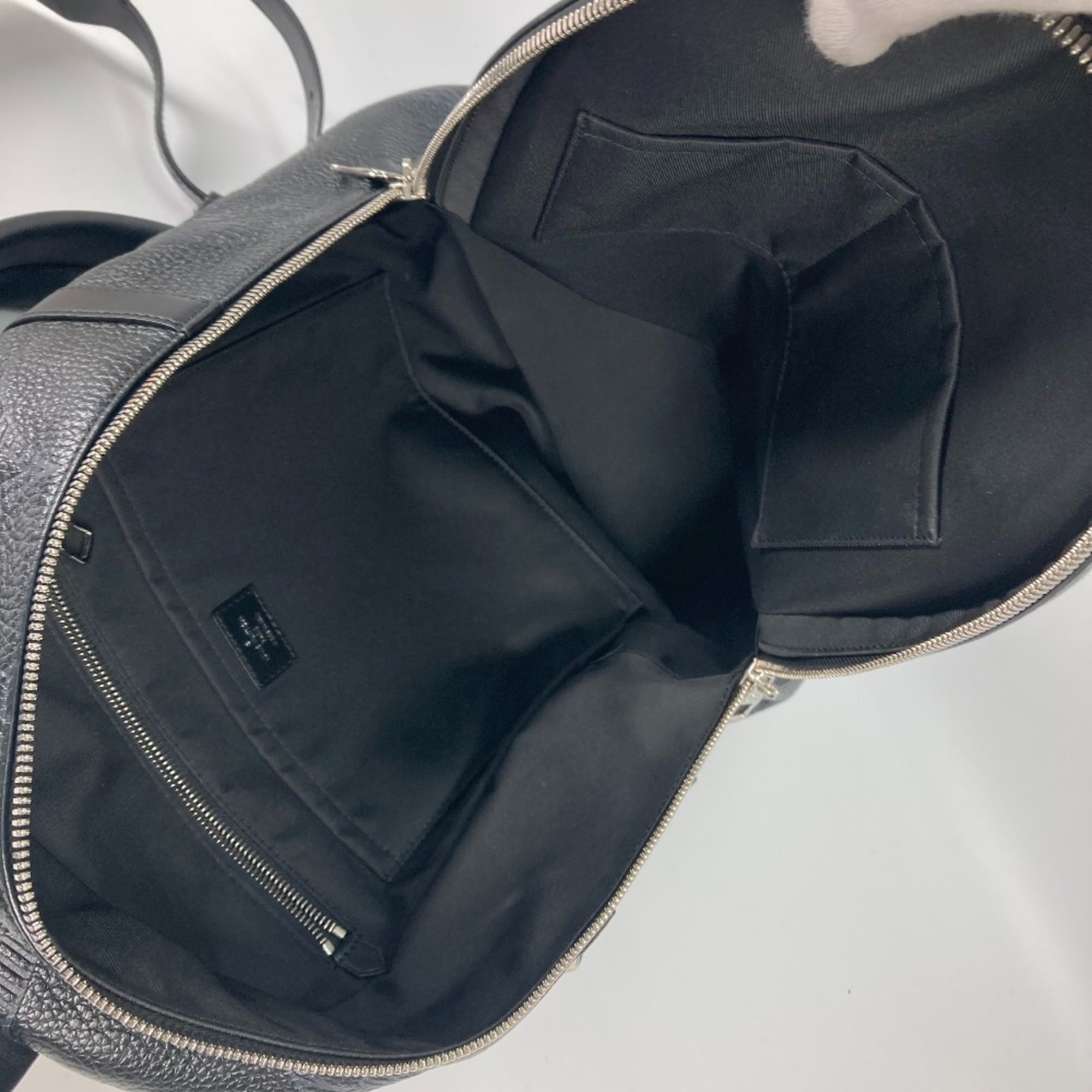 Louis Vuitton Black Leather Backpack (Pre-Owned)