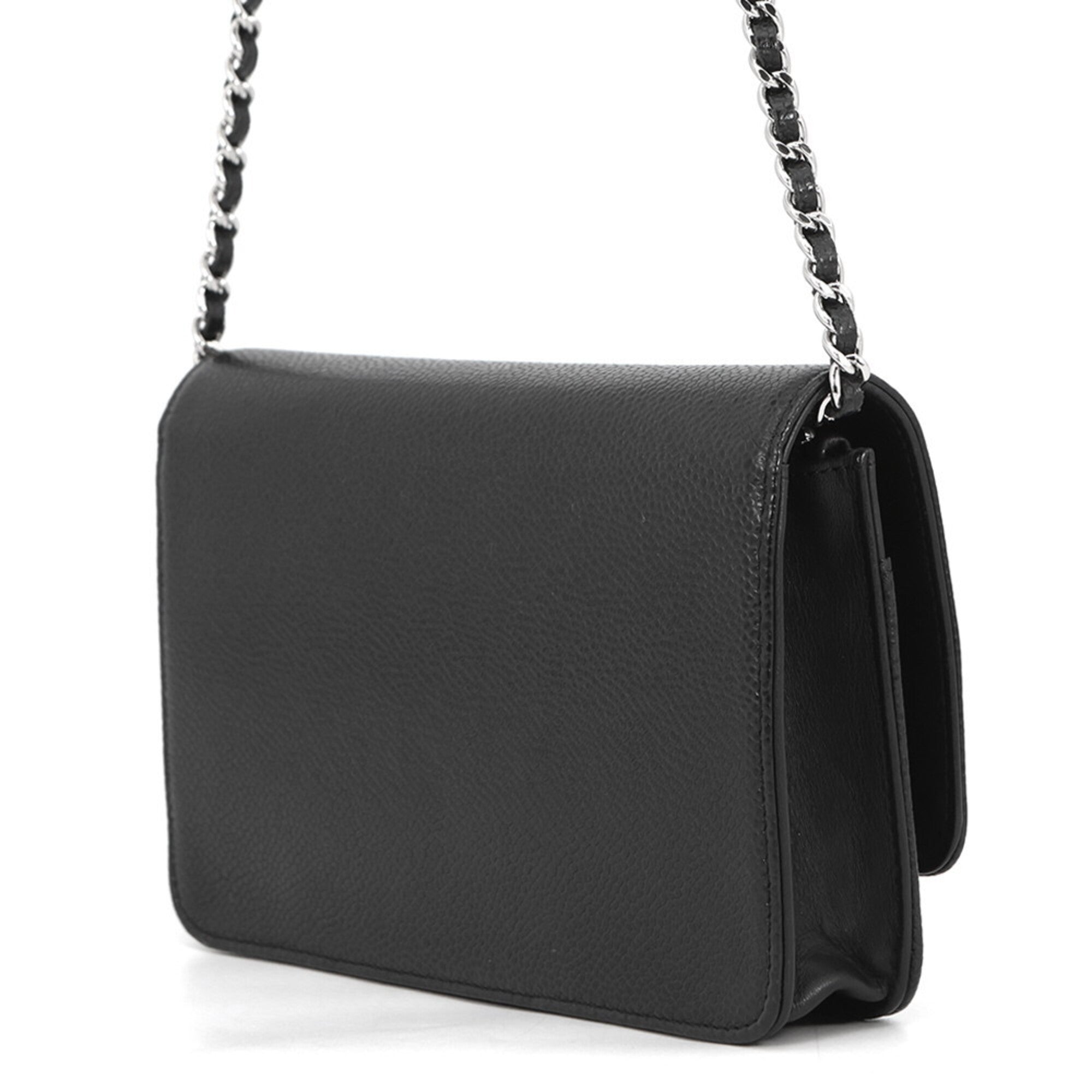 Chanel Black Grained Calfskin Shoulder Bag (Pre-Owned)