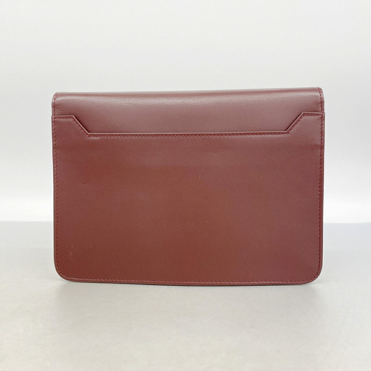 Cartier Bordeaux Leather Clutch Bag (Pre-Owned)