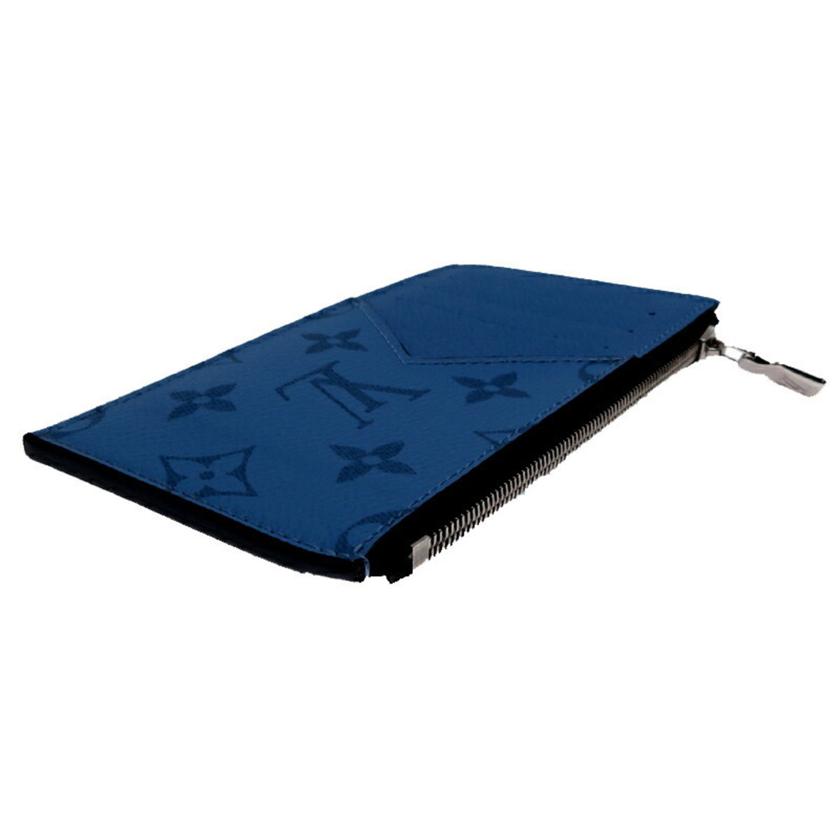 Louis Vuitton Blue Taigarama Card Wallet (Pre-Owned)