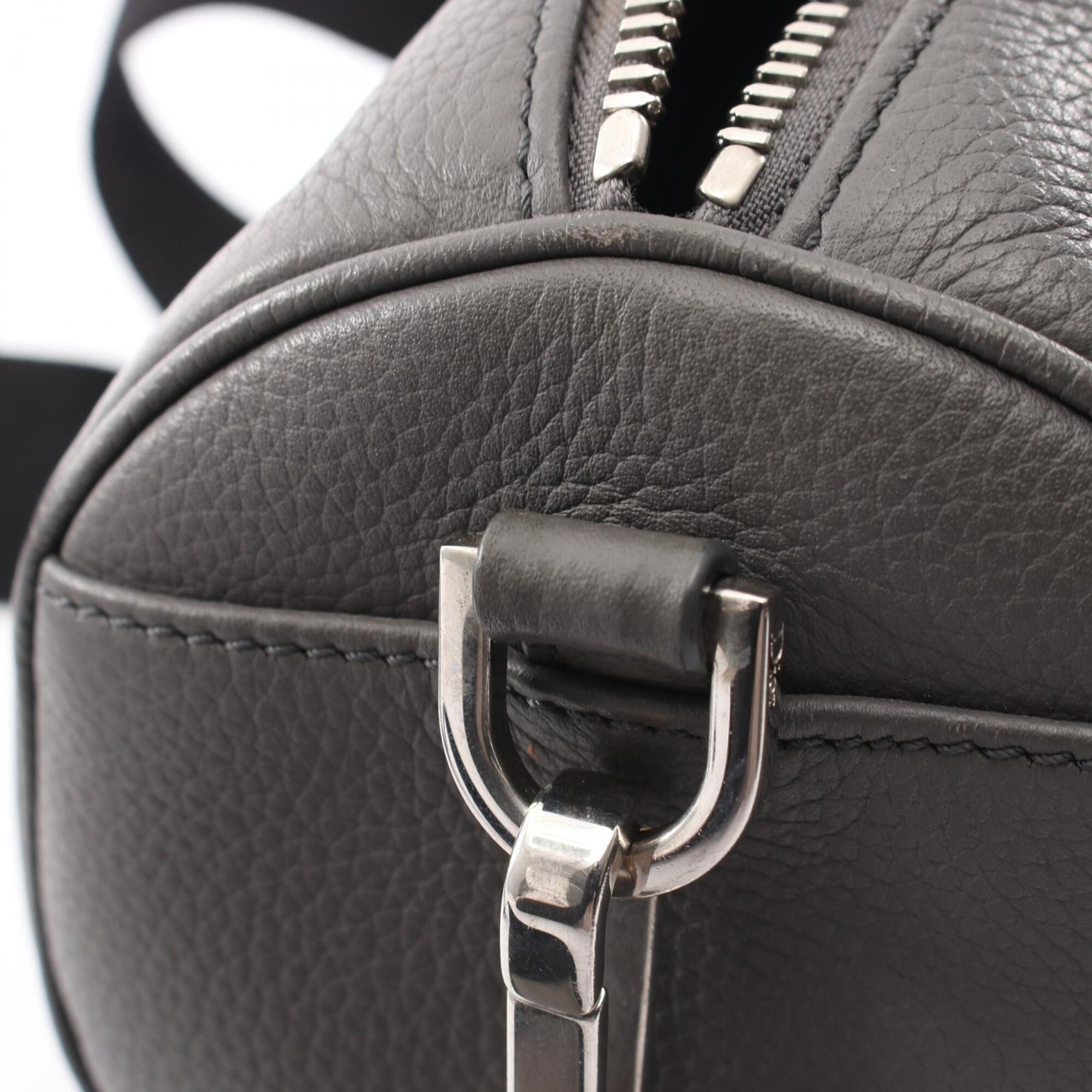 Dior Homme Gray Leather Handbag Shoulder Bag (Pre-Owned)