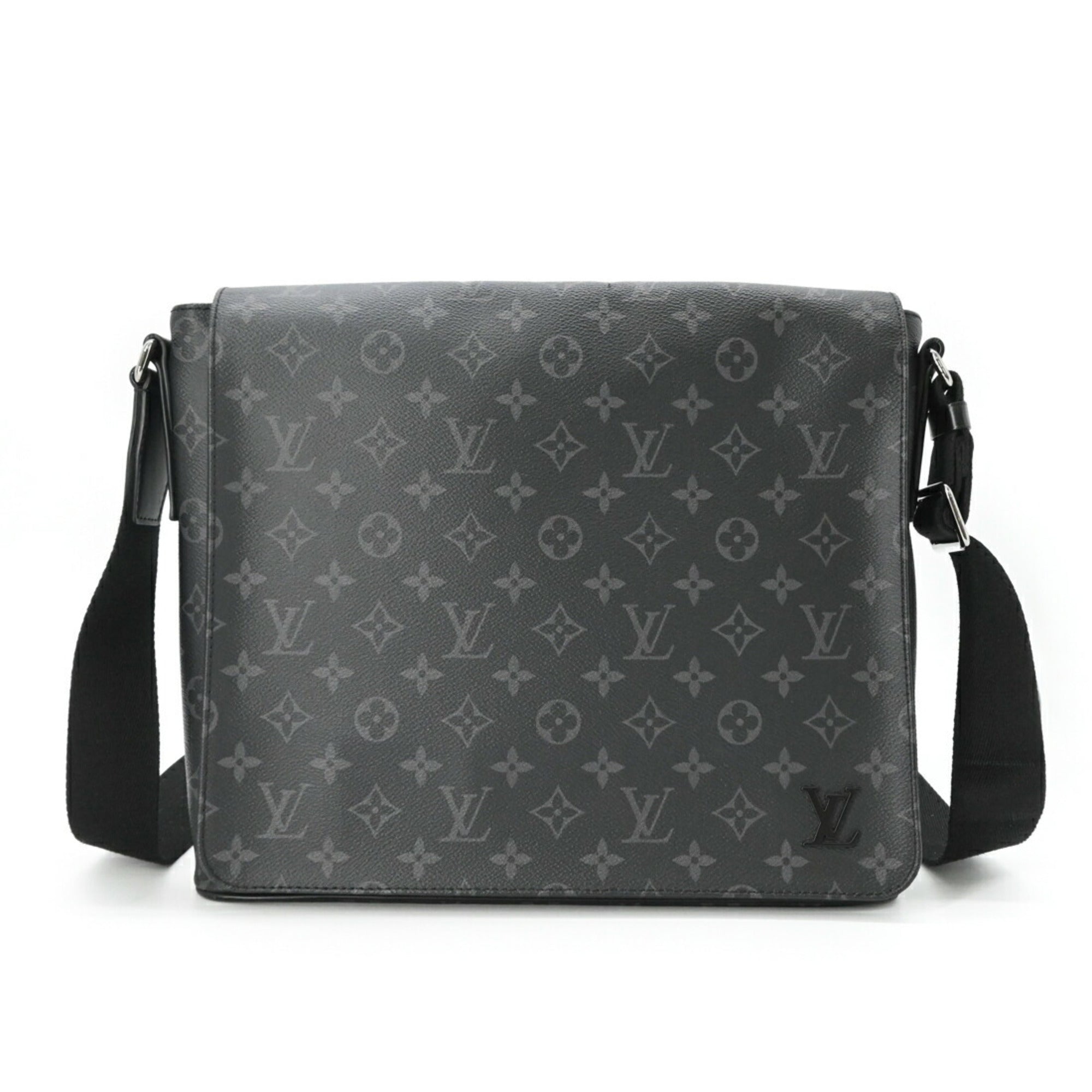 Louis Vuitton Black Monogram Eclipse Messenger Bag Shoulder Bag (Pre-Owned)