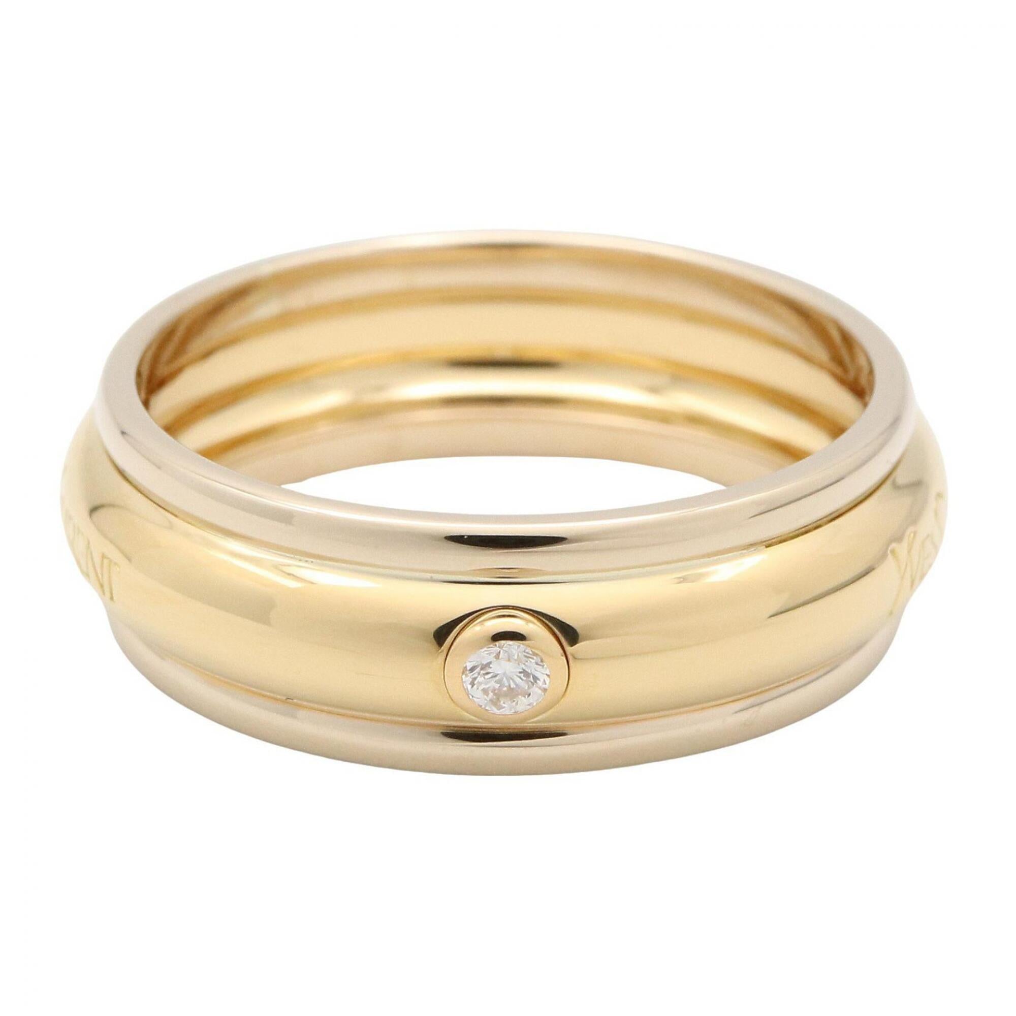 Yves Saint Laurent Gold Clear Yellow Gold (18K) Band Ring (Pre-Owned)