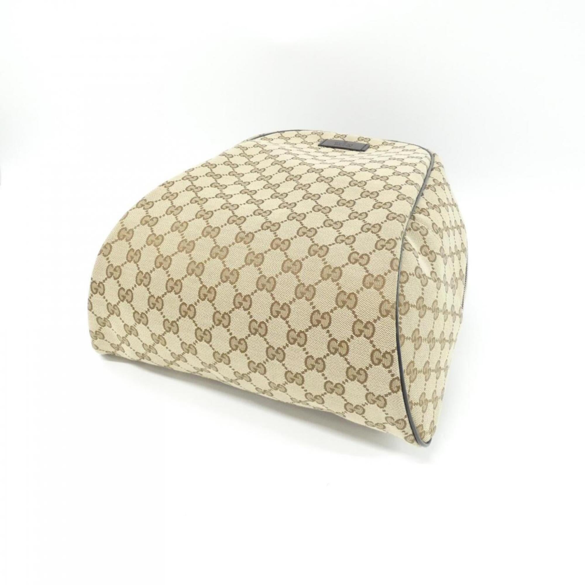 Gucci Beige Brown Gg Canvas Backpack (Pre-Owned)