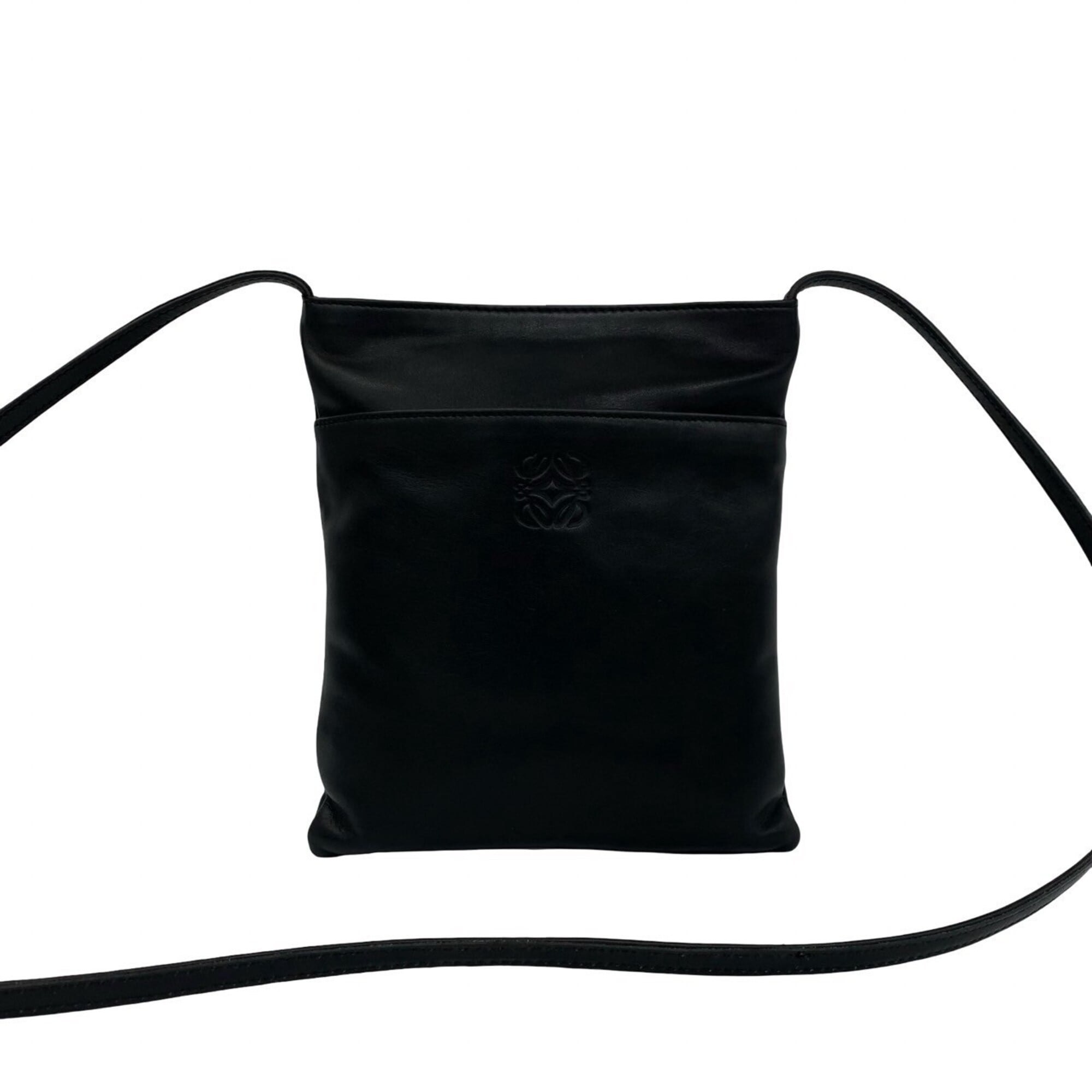 Loewe Black Leather Pochette Shoulder Bag (Pre-Owned)