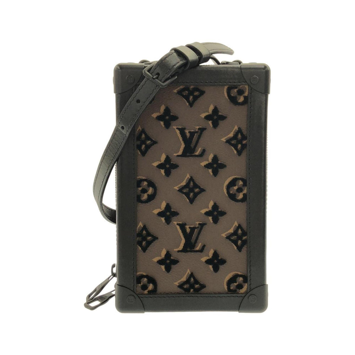 Louis Vuitton Black Marron Coated Canvas Shoulder Bag (Pre-Owned)