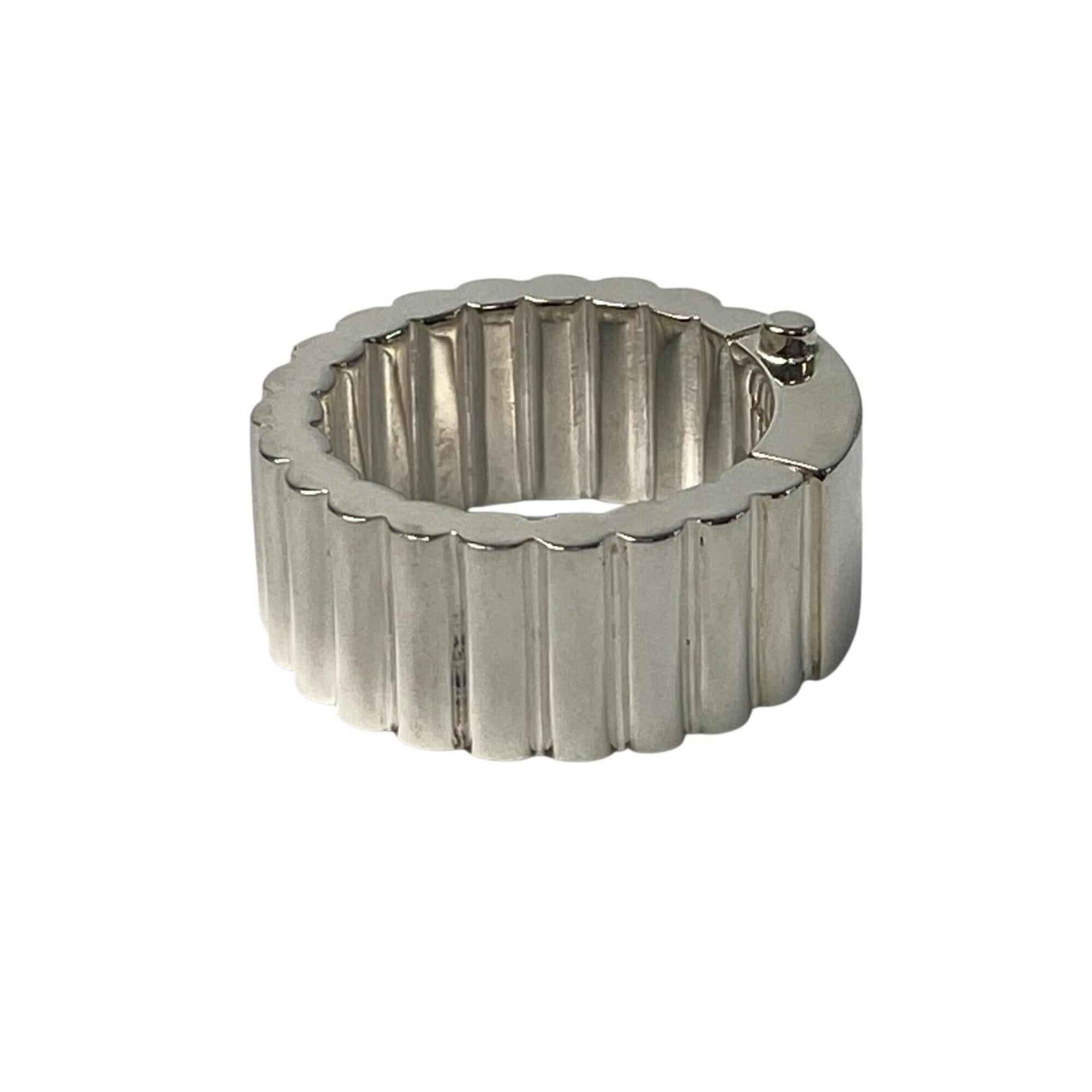 Bottega Veneta Silver Silver 925 Band Ring (Pre-Owned)